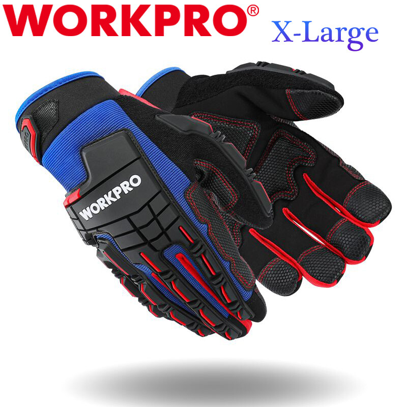 WORKPRO XLarge Heavy Duty Work Gloves Synthetic Leather Impact Working Gloves US