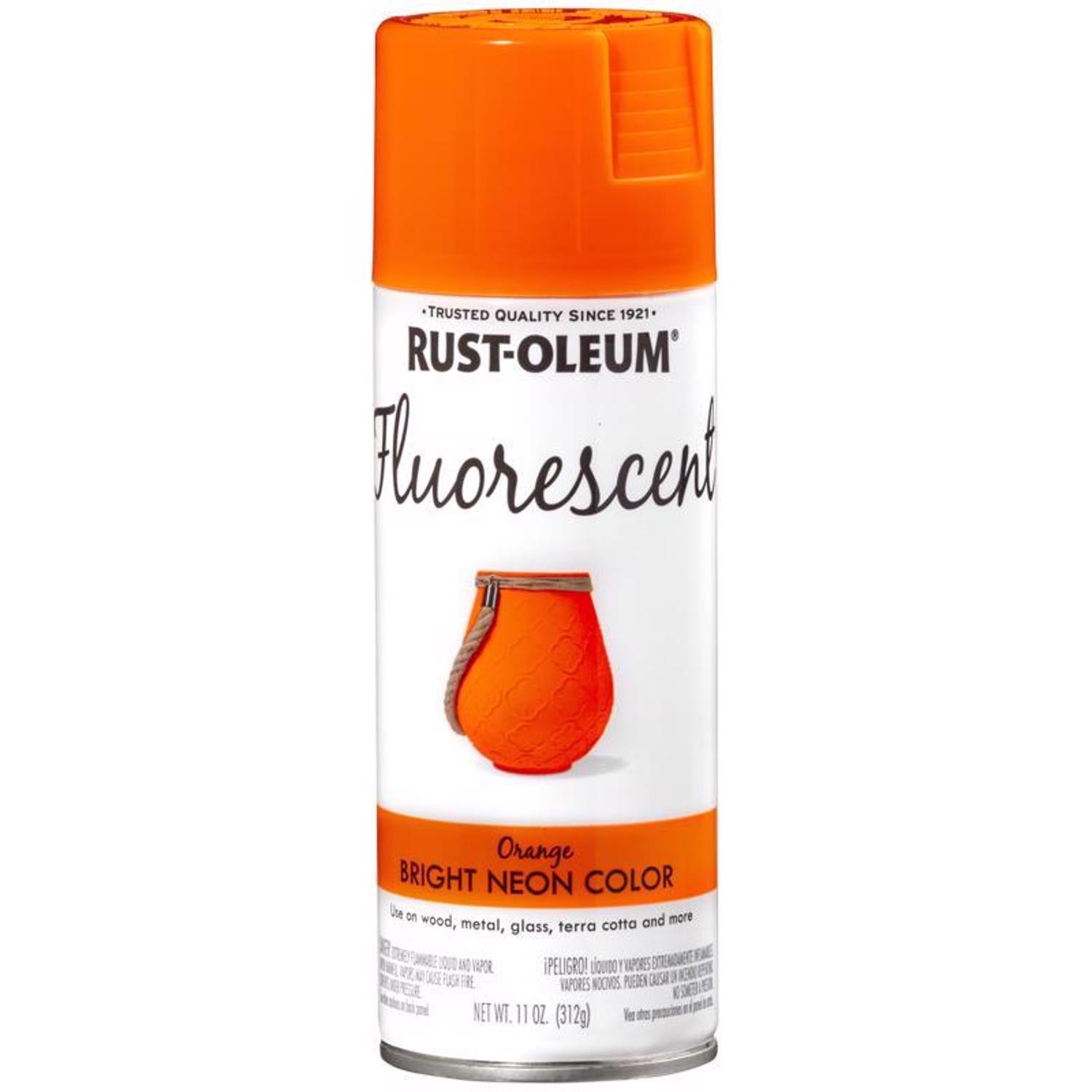 Rust-Oleum 1954830 Specialty Fluorescent Orange Spray Paint 11 oz. (Pack of 6)
