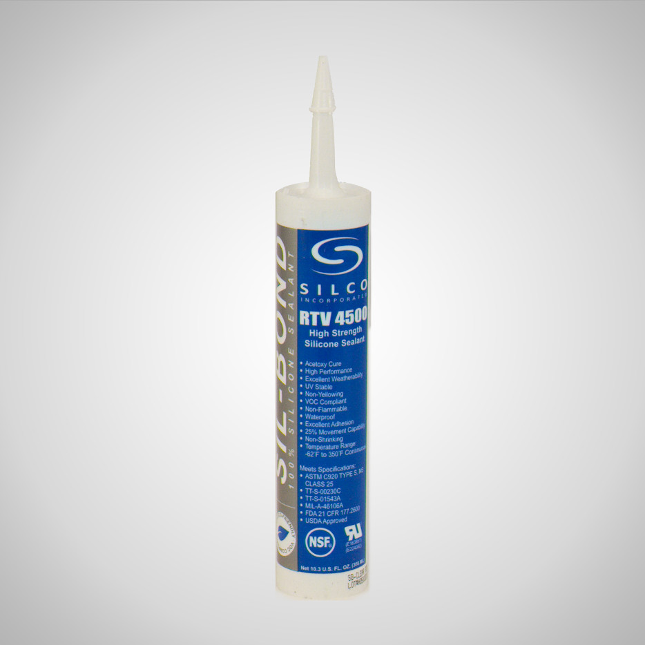 CASE OF 24 Food Grade RTV Silicon Silicone Sealant Adhesive ALUMINUM 10.3oz