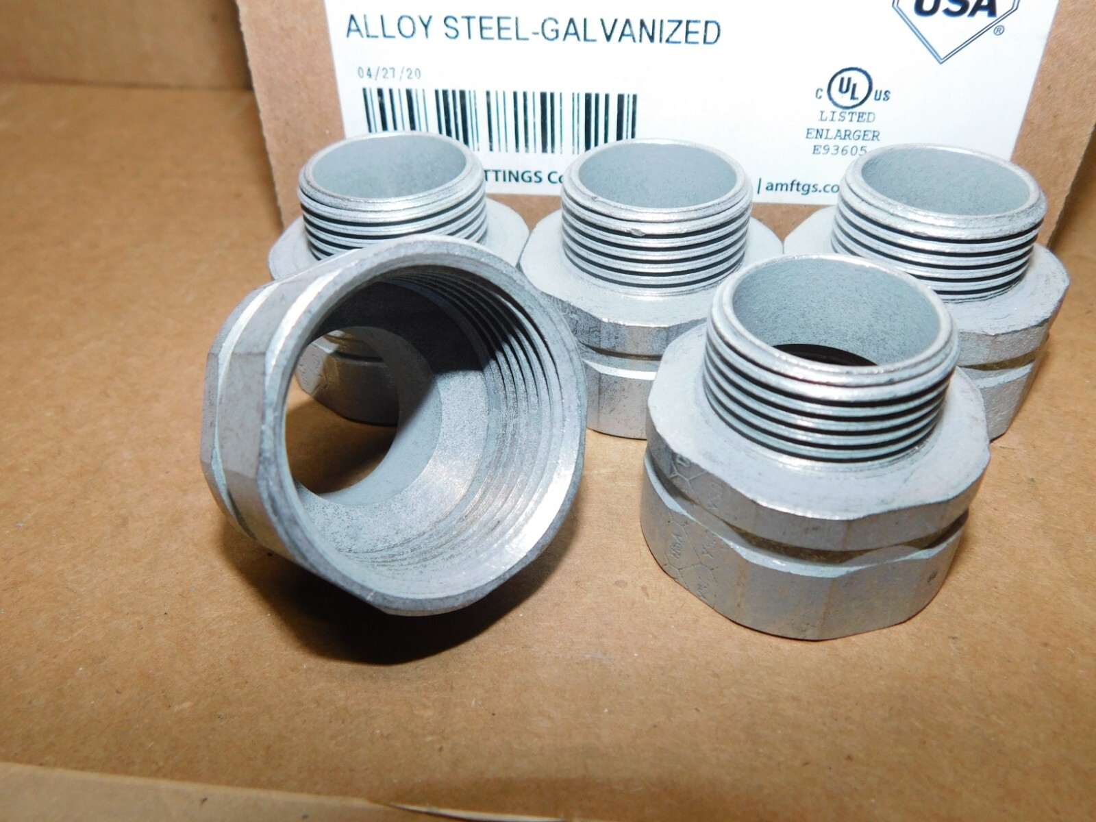 5 NEW 3/4″ To 1″ Inch Male to Female Conduit Enlarger Reducer Adapter USA Made