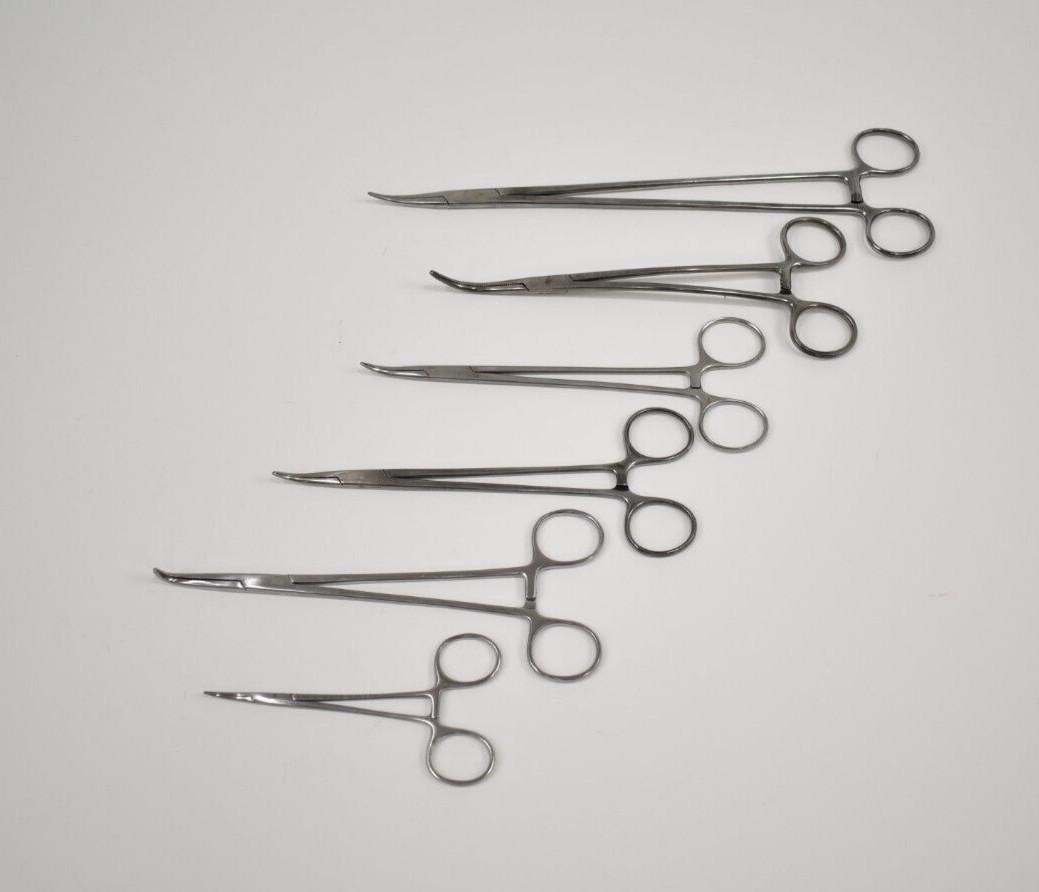 QTY 6: V. Mueller Surgical Medical Instruments Various Sized Forceps As Listed
