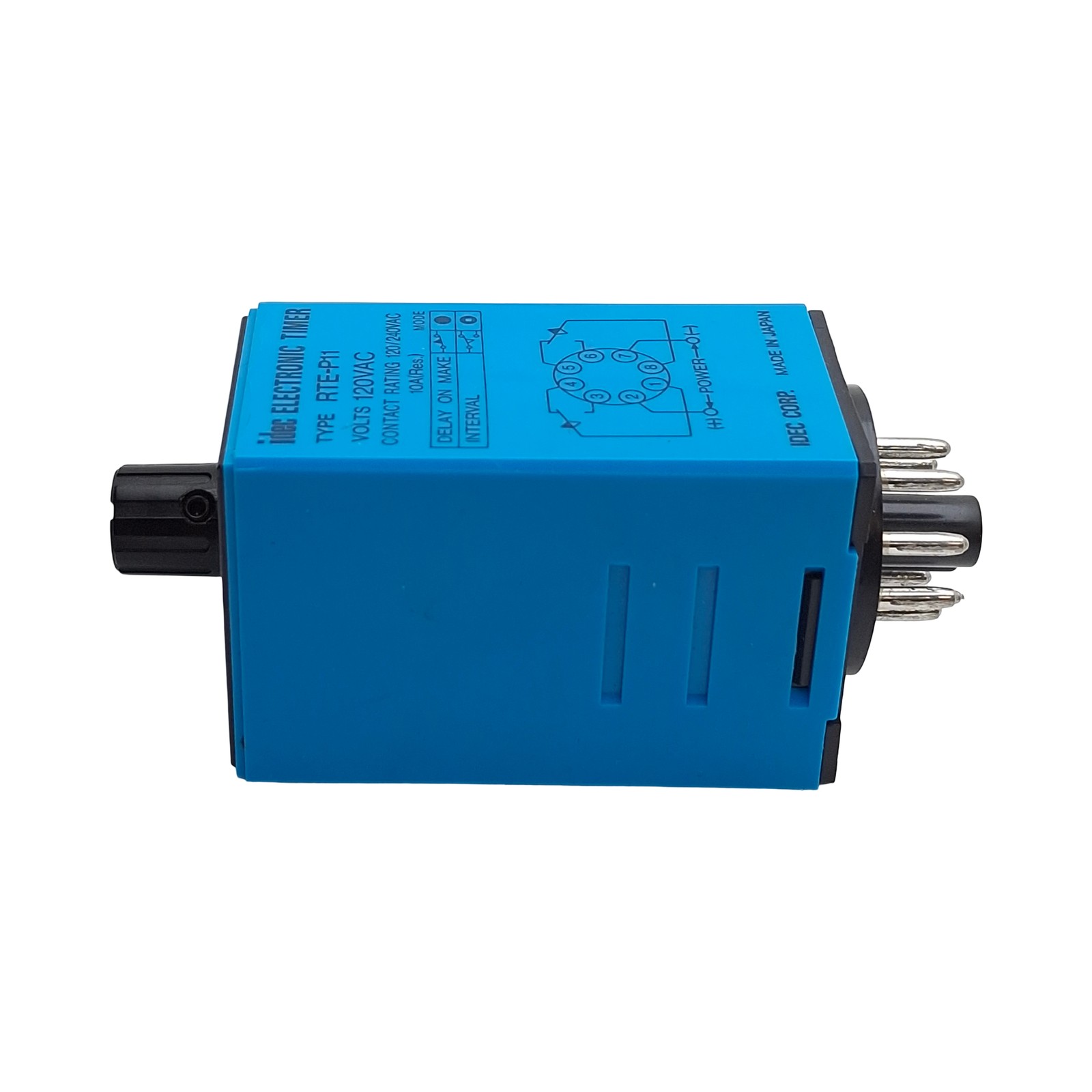 Idec RTE-P11-120VAC Time Delay Relay, 0.1s-10min Range, DPDT, 120VAC Coil
