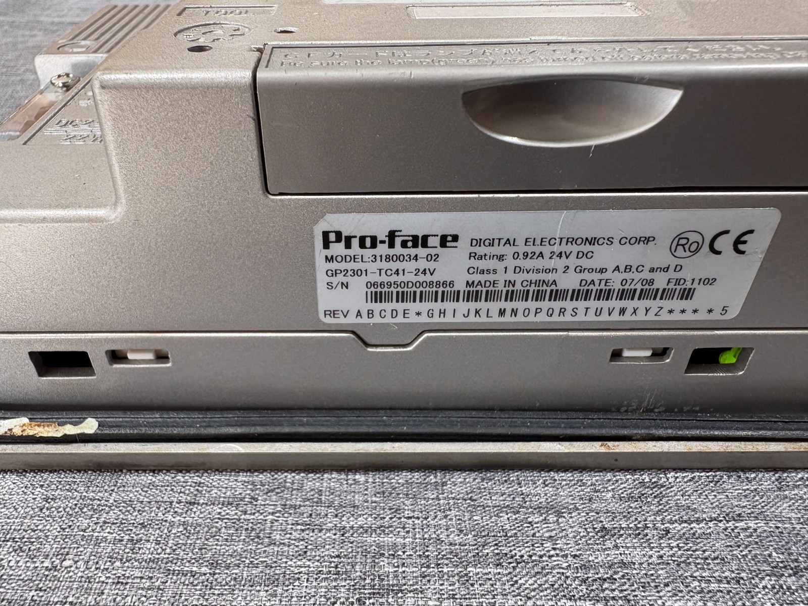 Pro-face 3180034-02 GP2301-TC41-24V Interface Panel