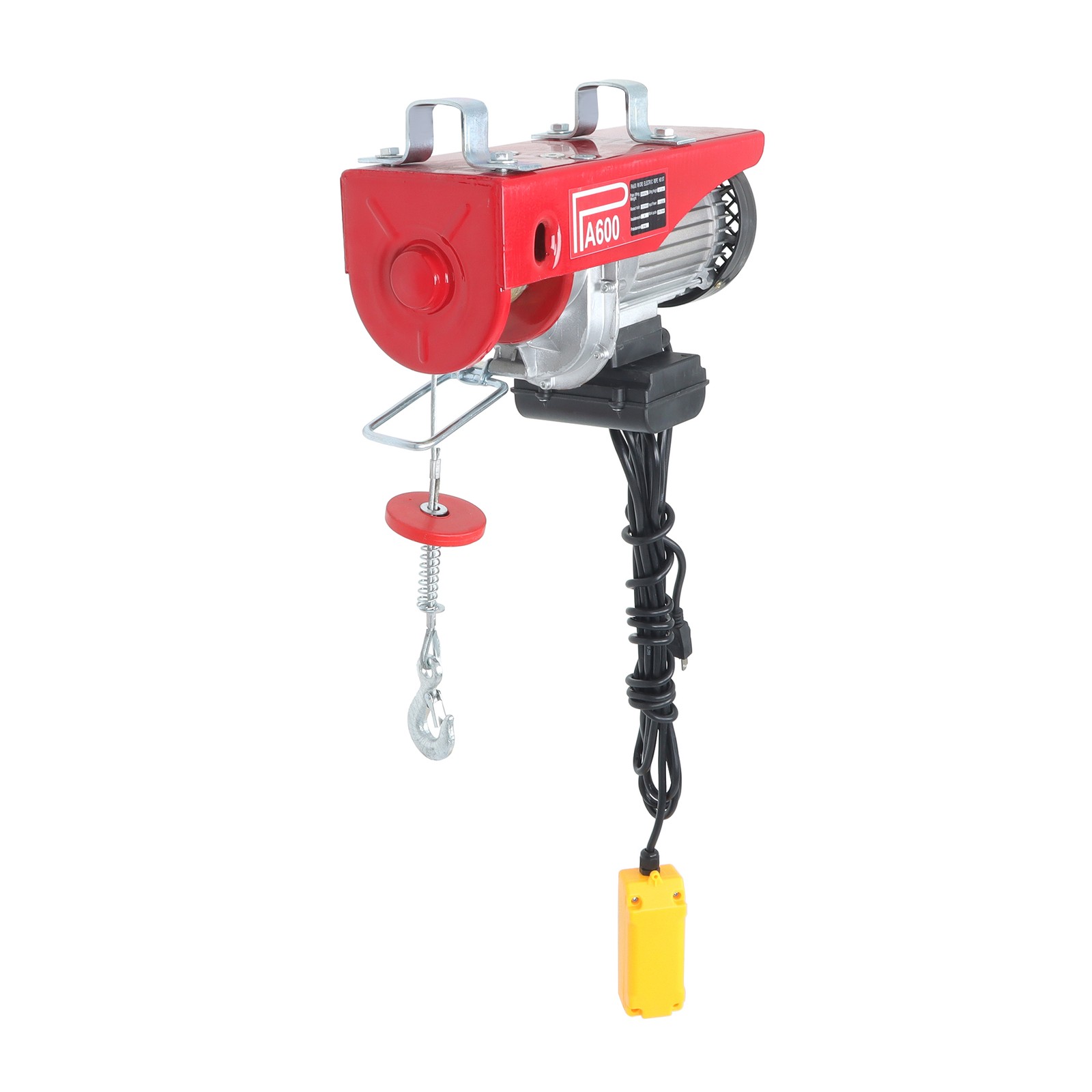 1320lbs Electric Lifting Winch 110V w/14ft Wired Remote Garage Crane Hoist
