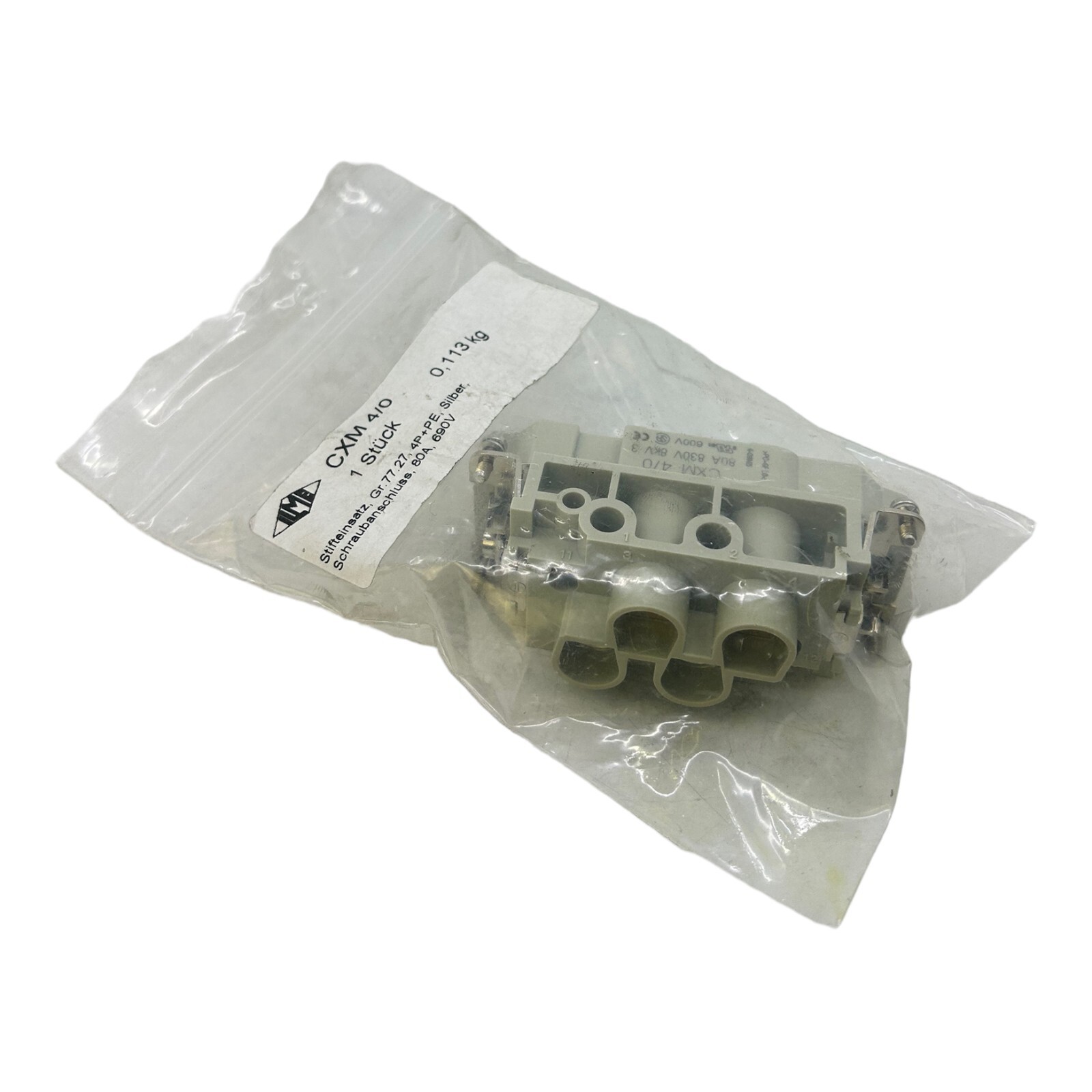 ILME Cxm 4/0 Terminal Connector 80A 8kV 4polig Protection IP20 Without Casing
