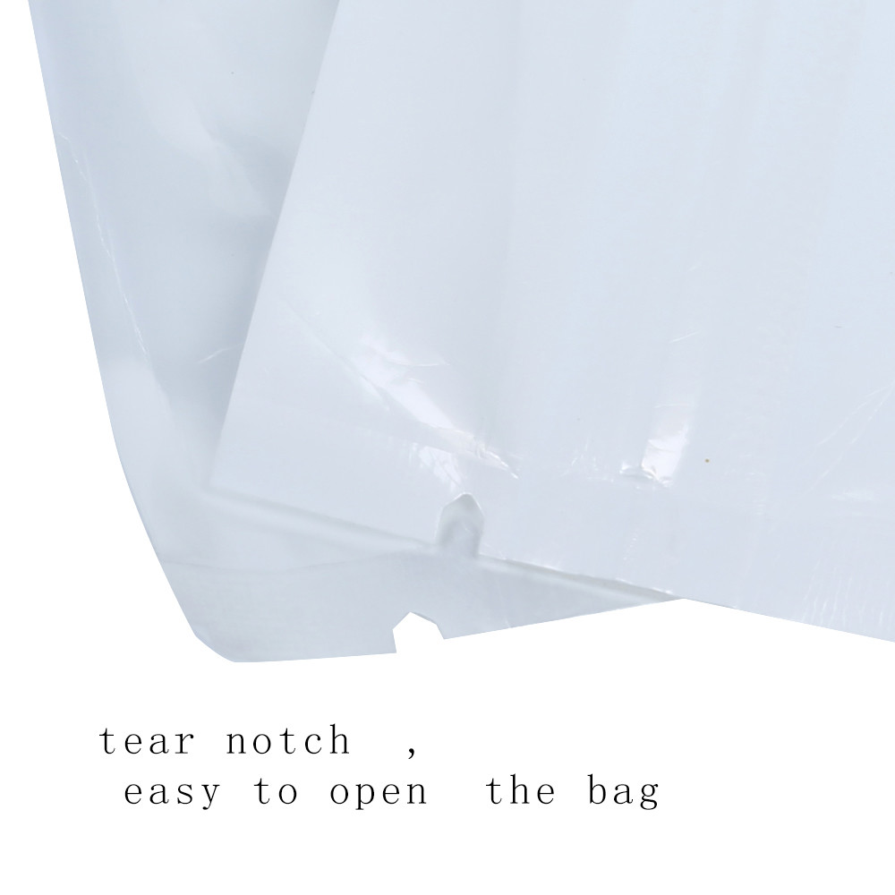 Assorted Sizes for Clear White Mylar Foil Nuts Packing Zip Lock Pouch Bag M