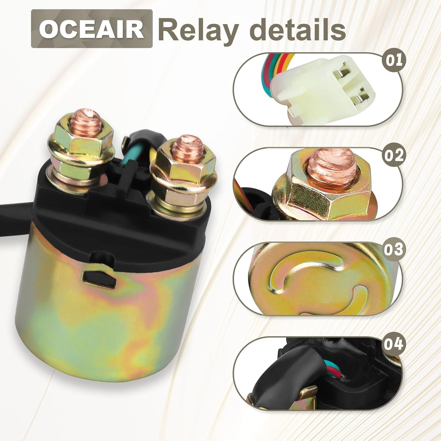 Starter Solenoid Relay for TRX350 Fourtrax Rancher 420 400 350 Foreman 400 500 5