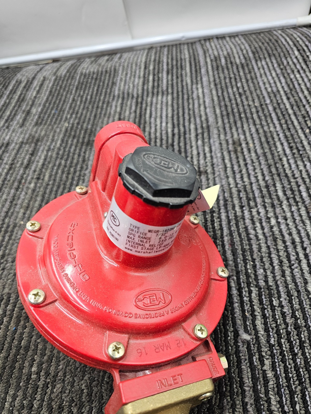 MEC MEGR-1622HT-JGJ Excela-Flo First Stage LP Gas Regulator 8.0-12.0 PSI