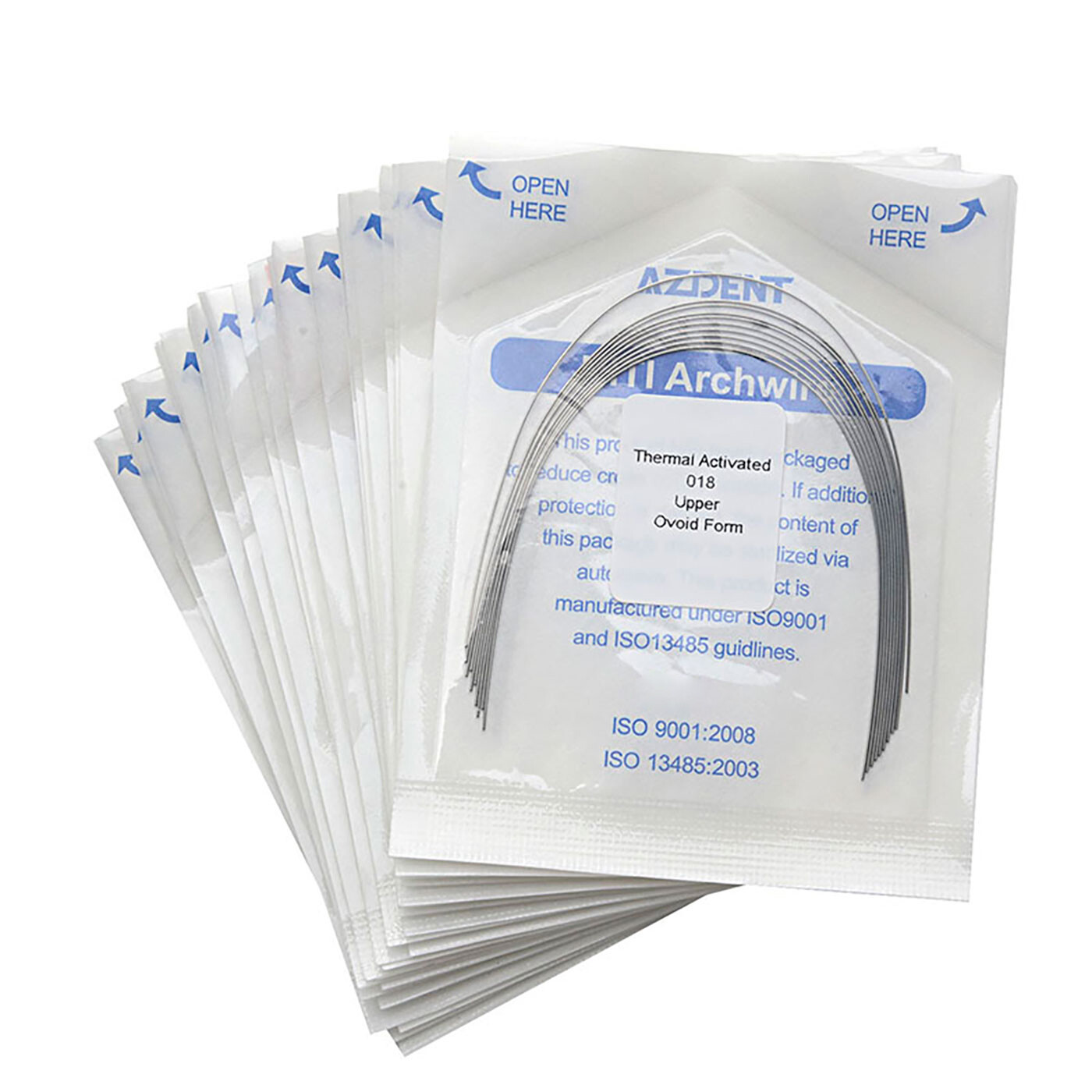 Dental Orthodontics Heat Thermal Activated Niti Arch Wire Ovoid/Nature AZDENT