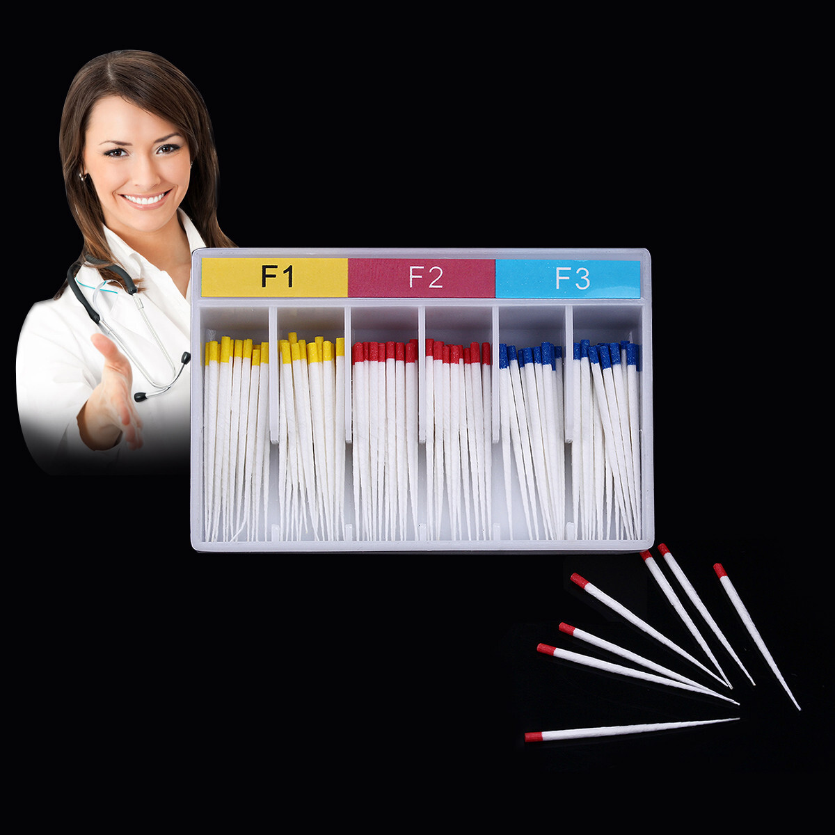5 kits Absorbent Paper Points For Dental Use F1 F2 F3 Root Endodontics