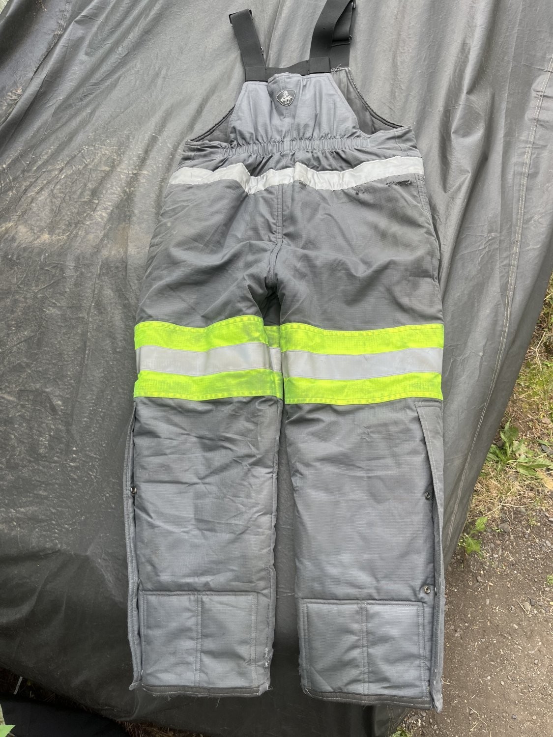 2023 Refrigi Wear 7250R Overalls Mens Large Gray High-visibility Reflective Tape