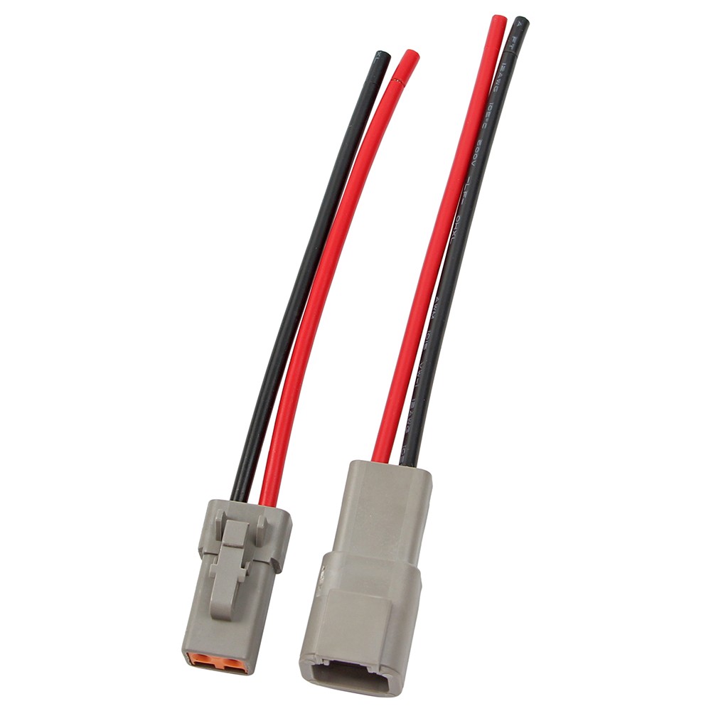 4Pairs Assembled DTP 2 Pin Connector 12AWG Wire Waterproof Plug Harness Car Boat