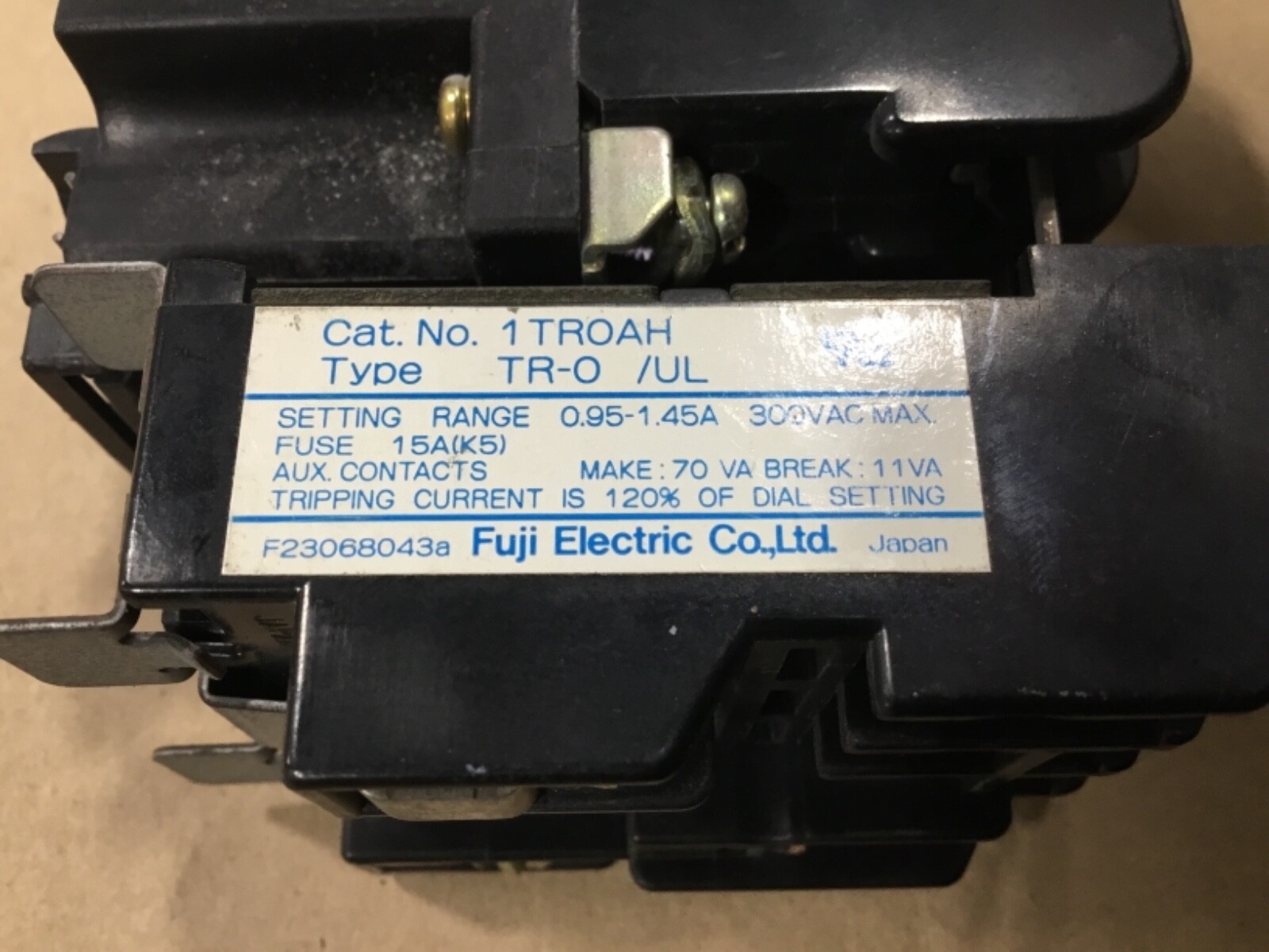 Fuji SRCA3631-0/X Magnetic Contactor 200/200-220V With TR-0/3 Overload #46T12