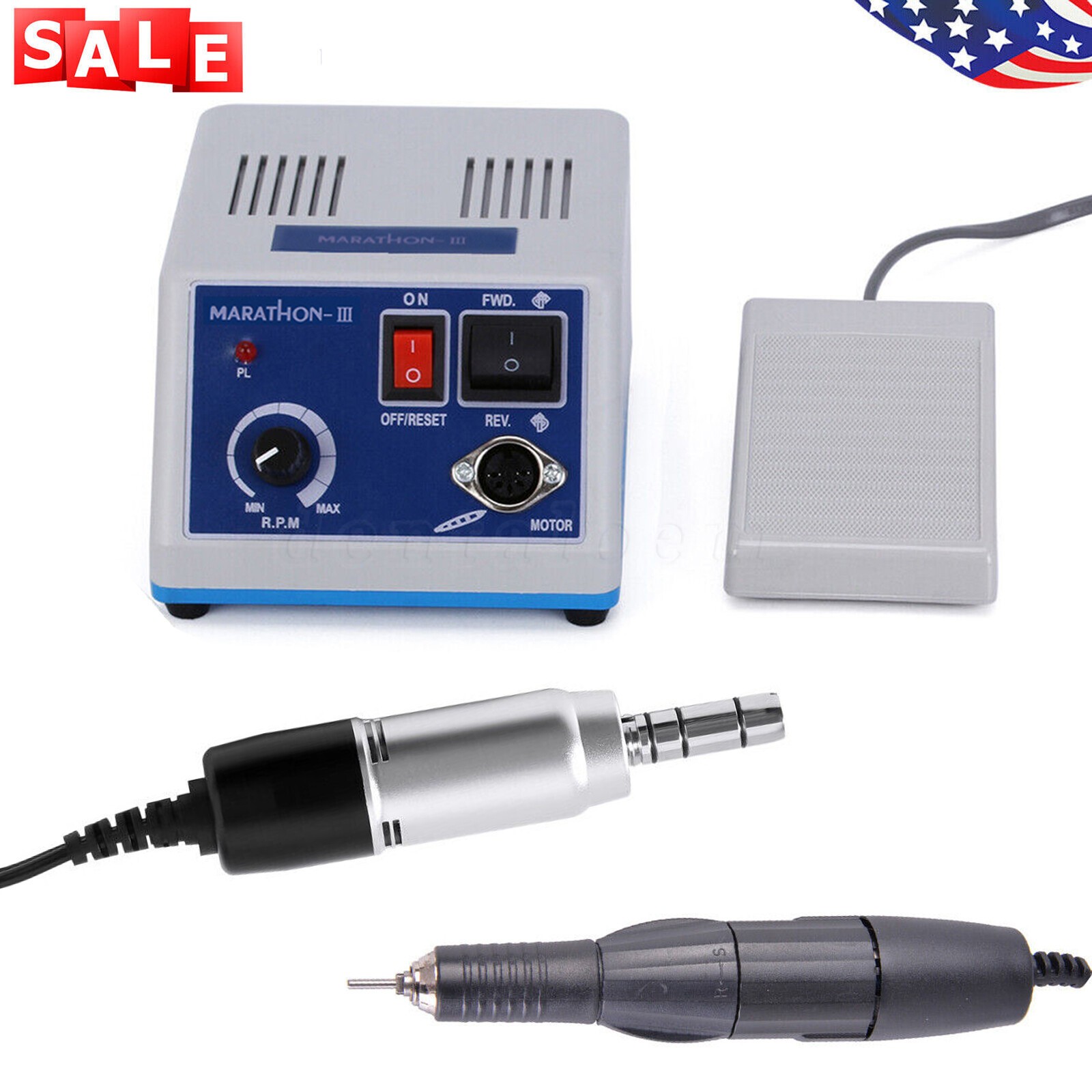 Marathon dental Micromotor pulido 35k RPM Mango agarre de plástico / tipo E