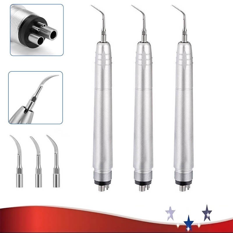 3PCS Super Sonic scaling Dental Piezo Ultrasonic Air Scaler Handpiece 4 Hole