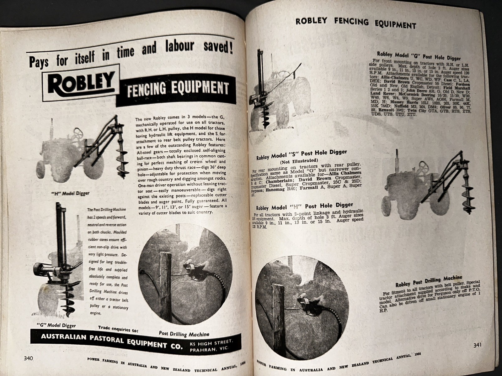 Power Farming in Australia and New Zealand Technical Manual – 1954 – Tractors