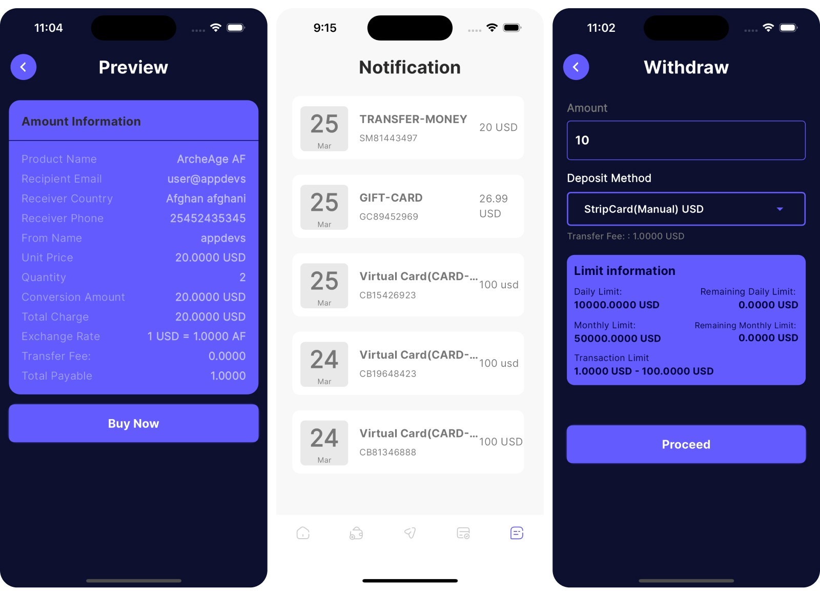 CardVault – Virtual Card Full Solution Flutter App | Android + iOS | Web + Admin