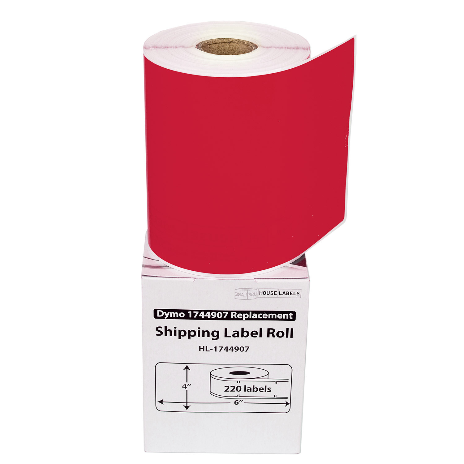 DYMO LW 1744907 RED 4XL 4×6 4″x6″ – TWO (2) Rolls All-Purpose Labels – FREE SHIP