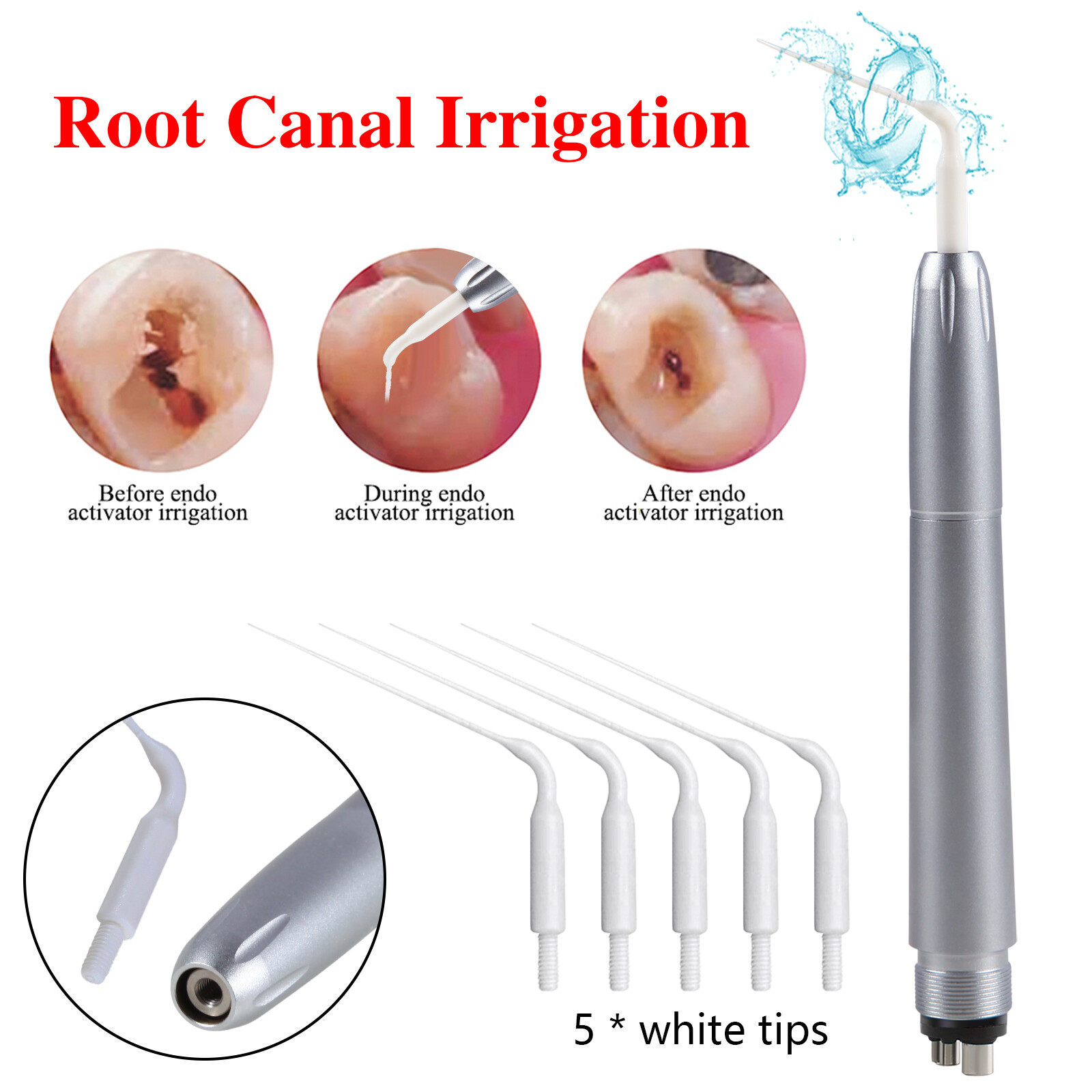 Dental Hygiene Air Scaler Handpiece Fit Kavo Endo Irrigation Tips 4Hole po