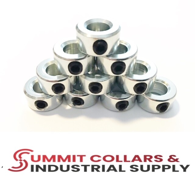 5/32” set shaft collar, zinc plated. (Qty 10) Free standard shipping!