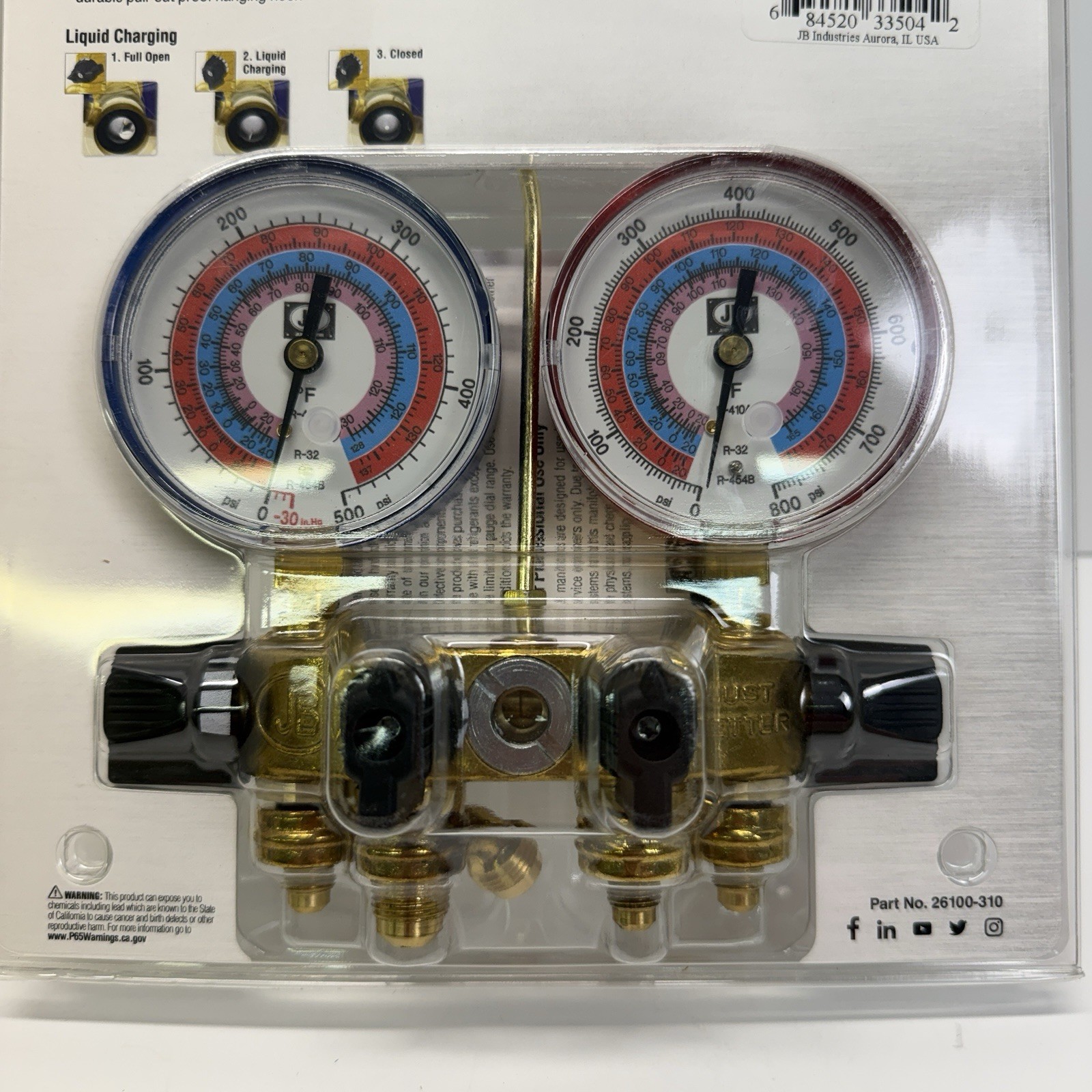 JB Industries Revolver 4-Valve Ball Valve Brass Manifold 3/8″ Full Bore #26225