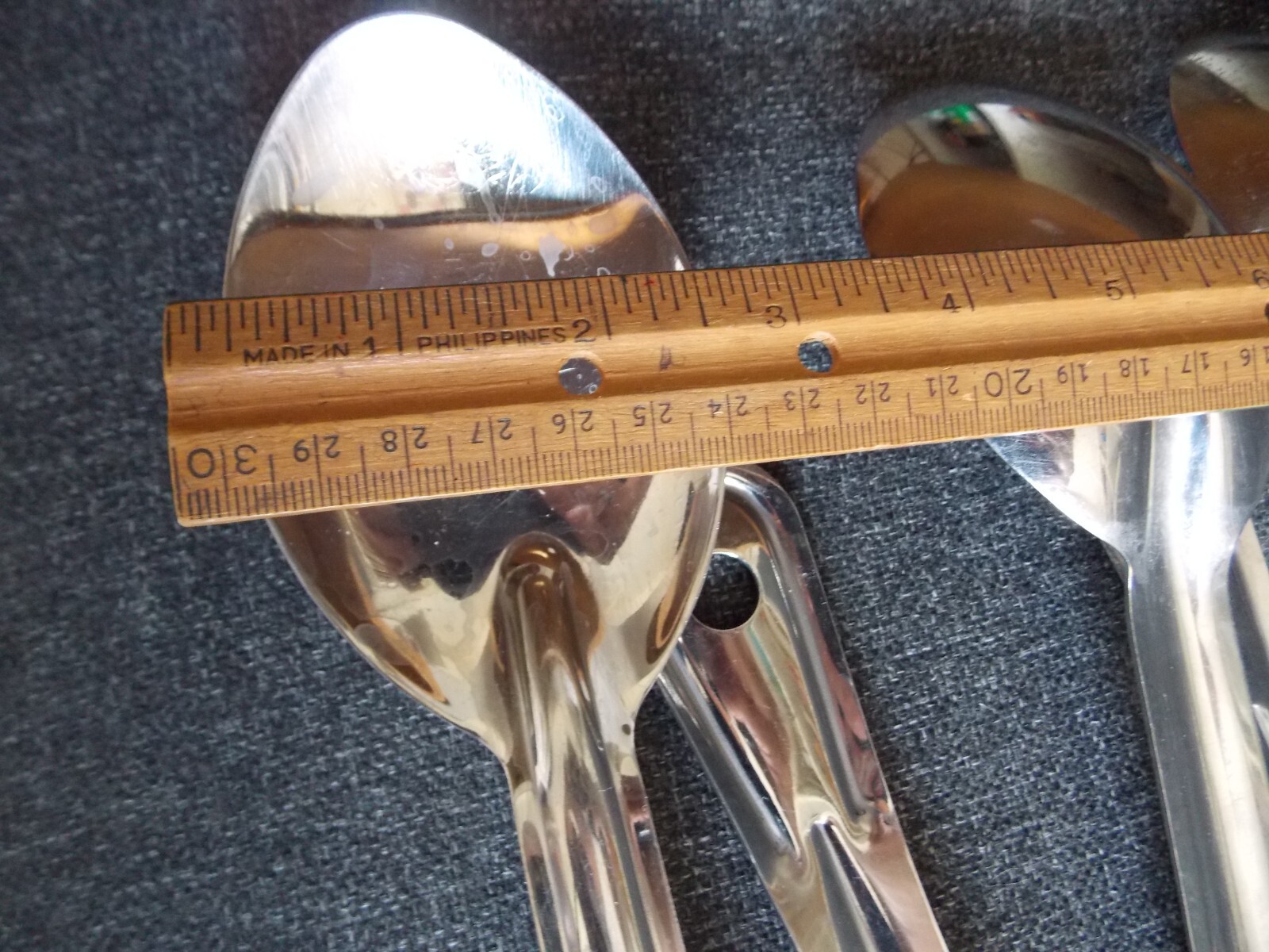 Lot 6 Polar Ware 13″ Serving Spoons: 4 Solid + 2 Slotted Restaurant/Catering