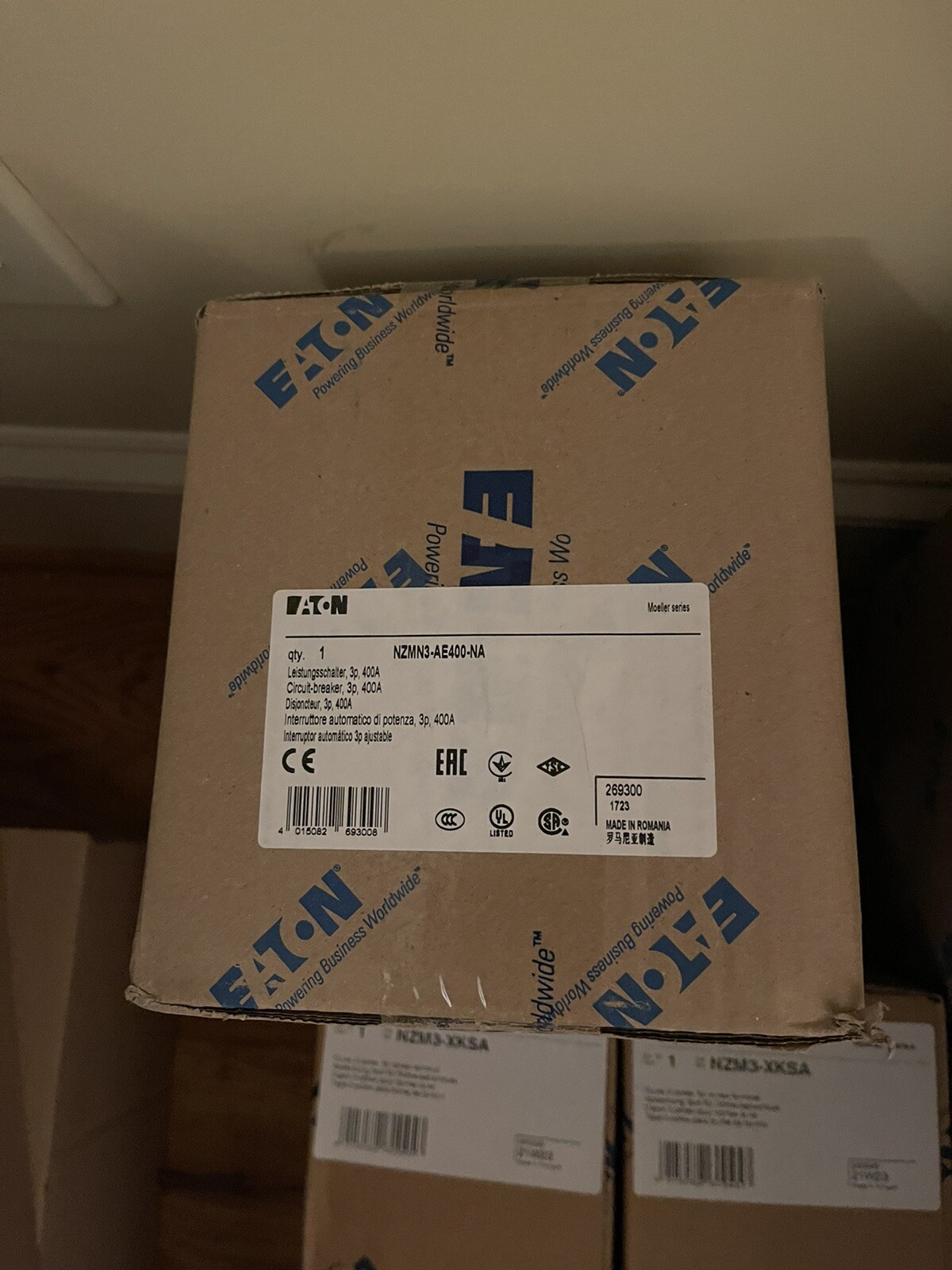 NZMN3-AE400-NA. CIRCUIT BREAKER. 400AMPS. EATON/Moeller’s. Is Stock. UL Listed