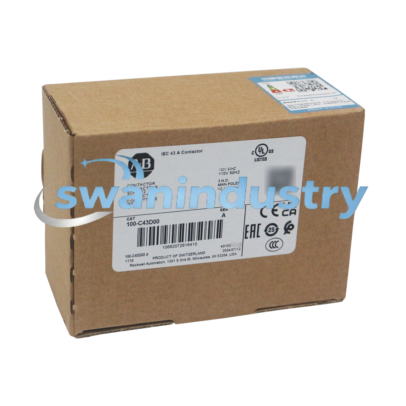 Brand New 100-C43D00 Allen Bradley 100-C IEC 43 A Contactor Screw Terminals