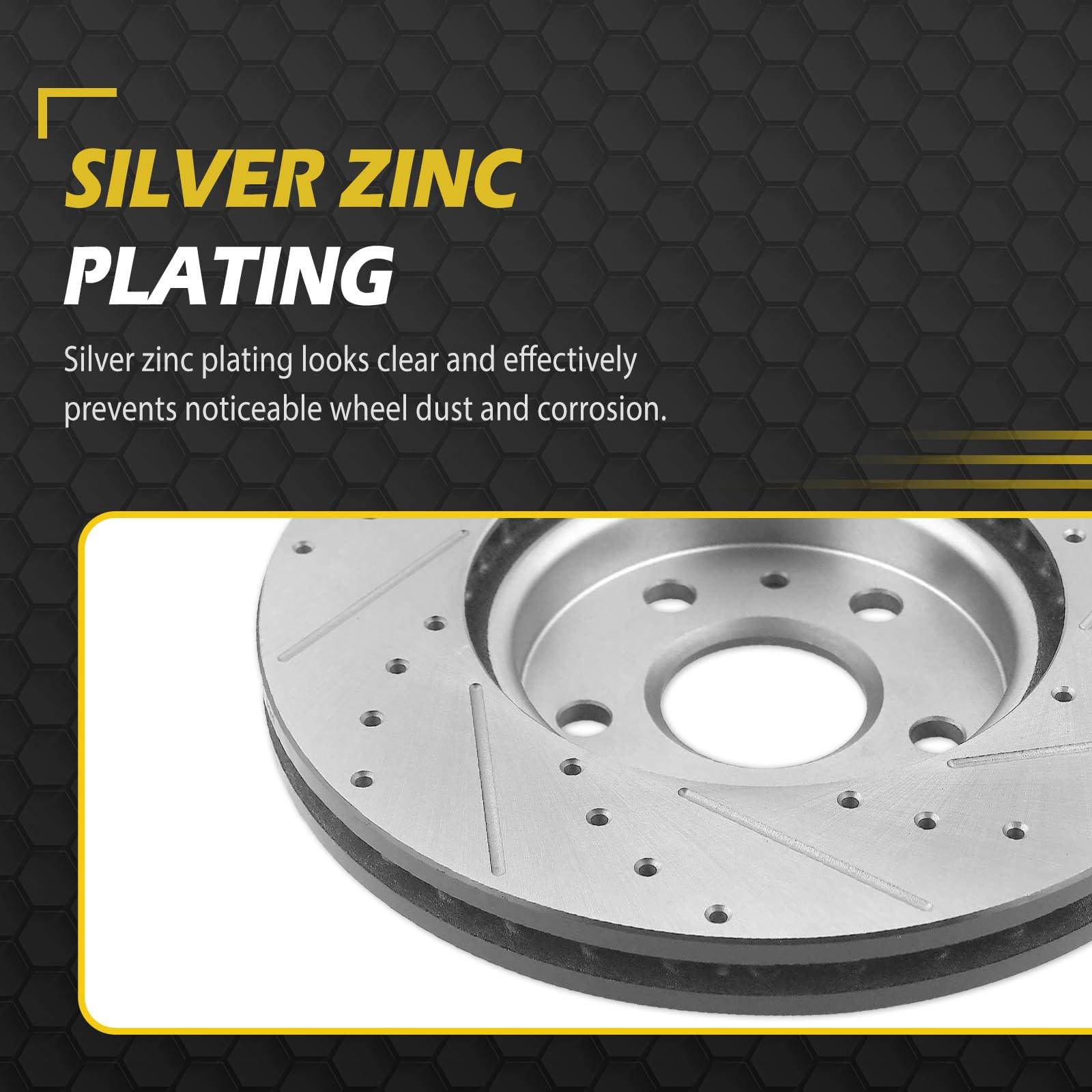 12.4 in 315mm Rear Drilled Slotted Rotors for 11-17 Buick Regal Lacrosse 55179