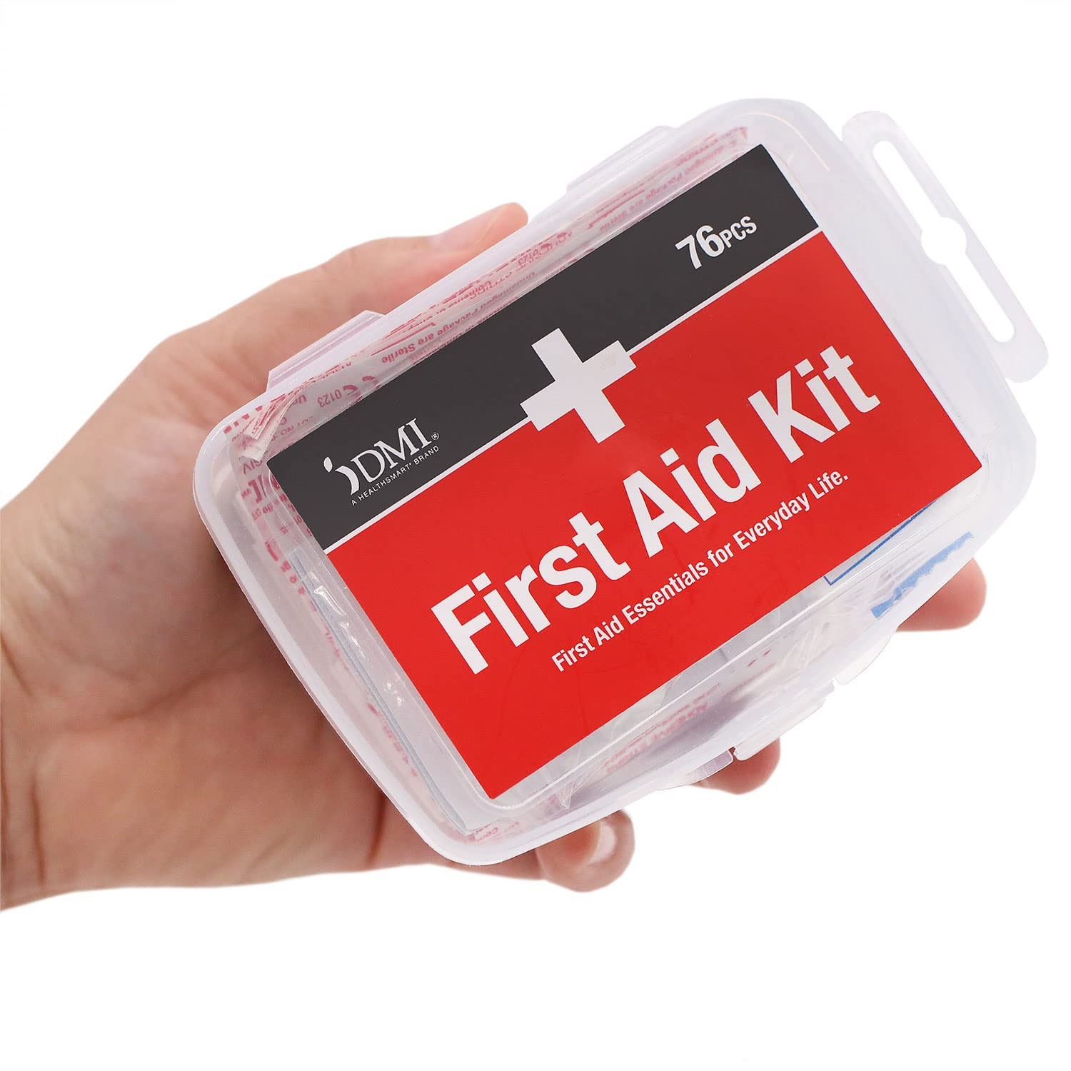 DMI 76-Piece First-Aid Kit, Portable All-Purpose Use for 76 Piece, White
