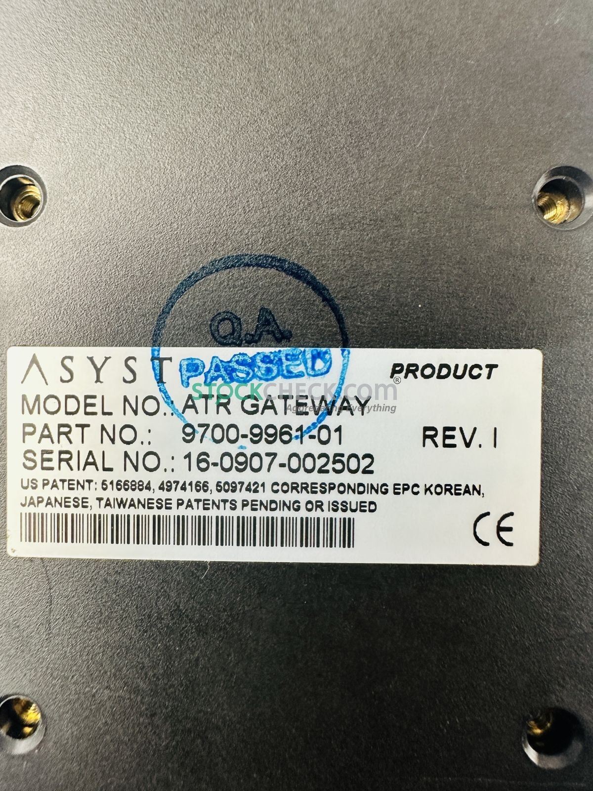 Asyst 9700-9961-01 ATR Gateway RFID Advantag