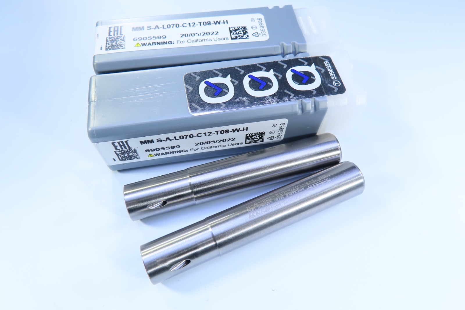 LOT ( 2 ) NEW ISCAR MM S-A-L070-C12-T08 INTERCHANGEABLE MILLING END MILL TOOLS