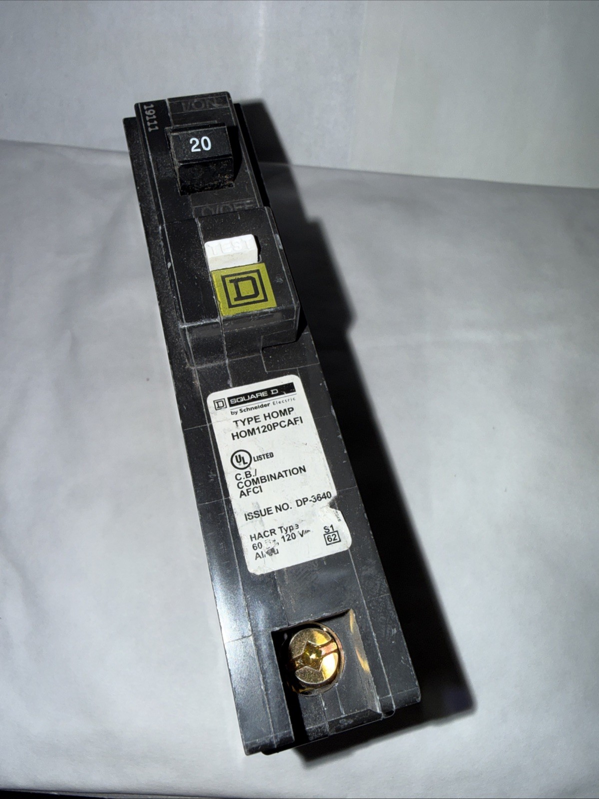 NEW Square D HOM HOM120PCAFI 1 Pole 20 Amp 120V Arc Fault AFCI Circuit Breaker