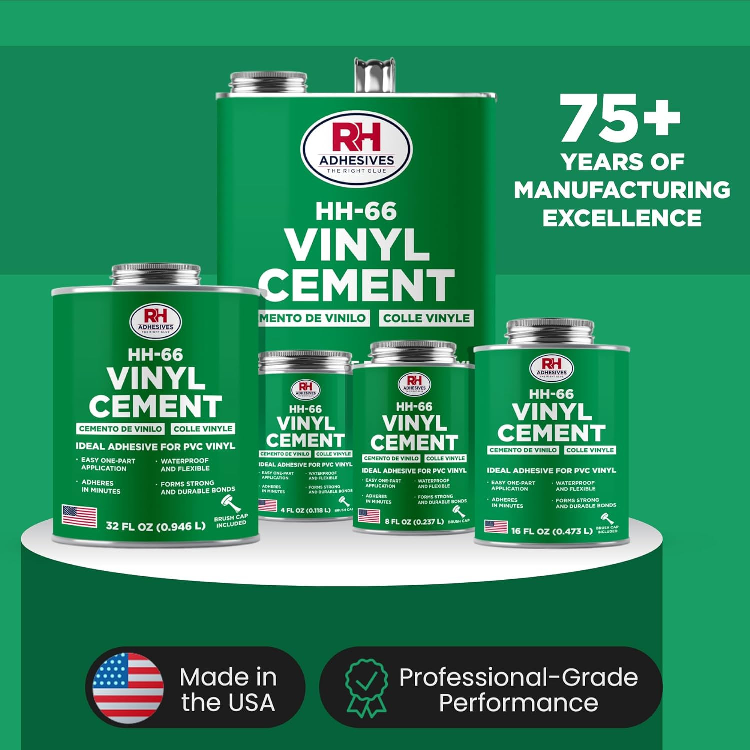 HH-66 Vinyl Cement 8 Oz – Vinyl Adhesive, Cement Glue, Industrial Contact Cement
