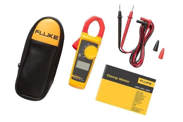 Fluke Clamp Meter 323 True Tester RMS 600V AC DC Measures AC Current 400 Amp New