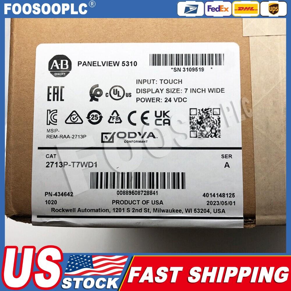 2713P-T7WD1 New AB Sealed PanelView 5310 Graphic Terminal 2713PT7WD1 US Free Tax