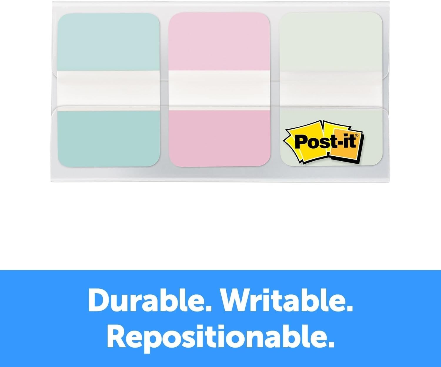 Gradient Blue Pink Clear Index Tabs, 24-Pack