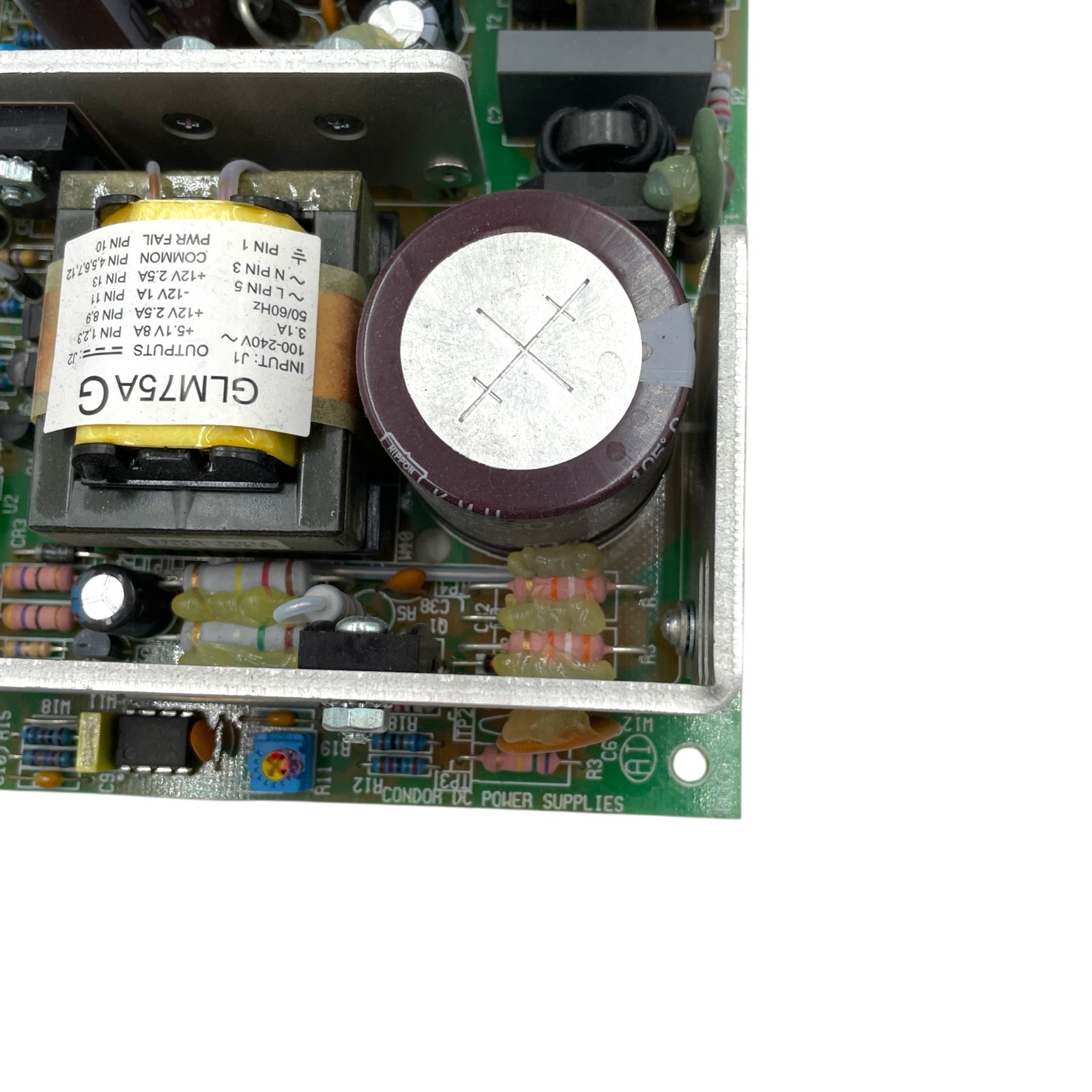 Condor GLM75AG 75W Medical Power Supply 02-34053-0071 Rev C Assembled