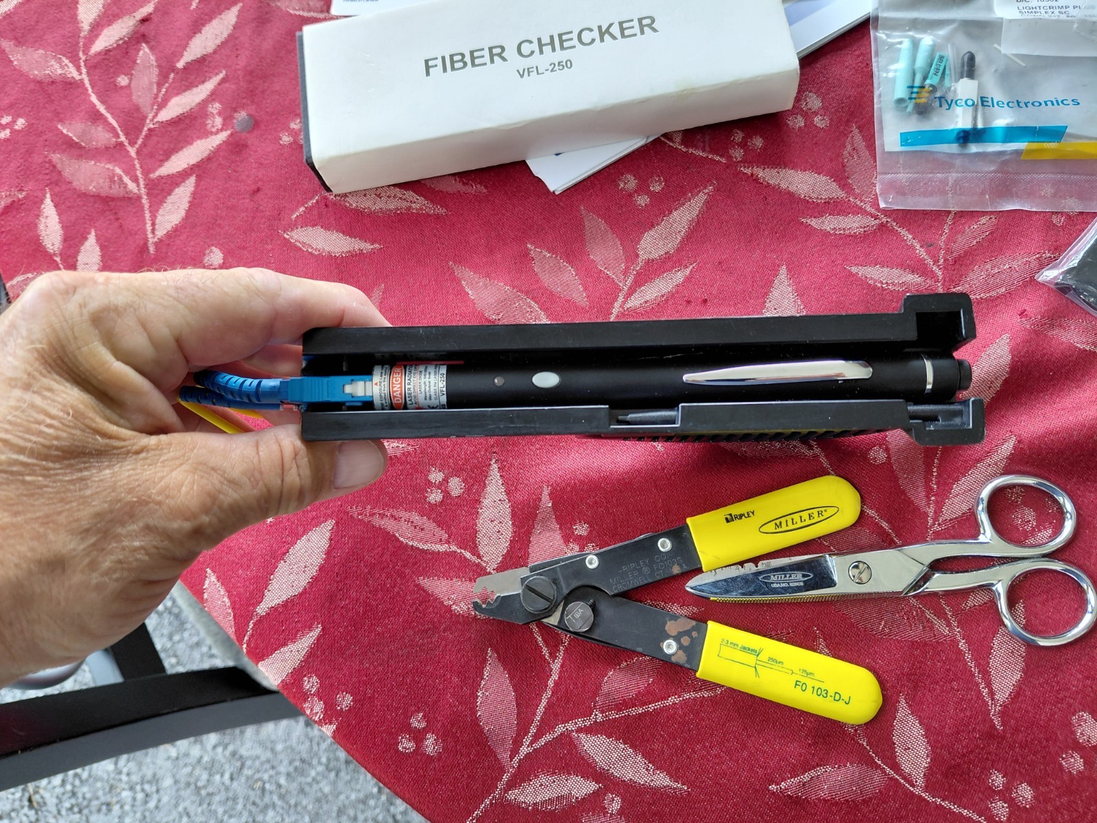 Belden FC-7R Fiber Optic Handy Cleaver,VFL-250 Checker,fiber Express,bag,more