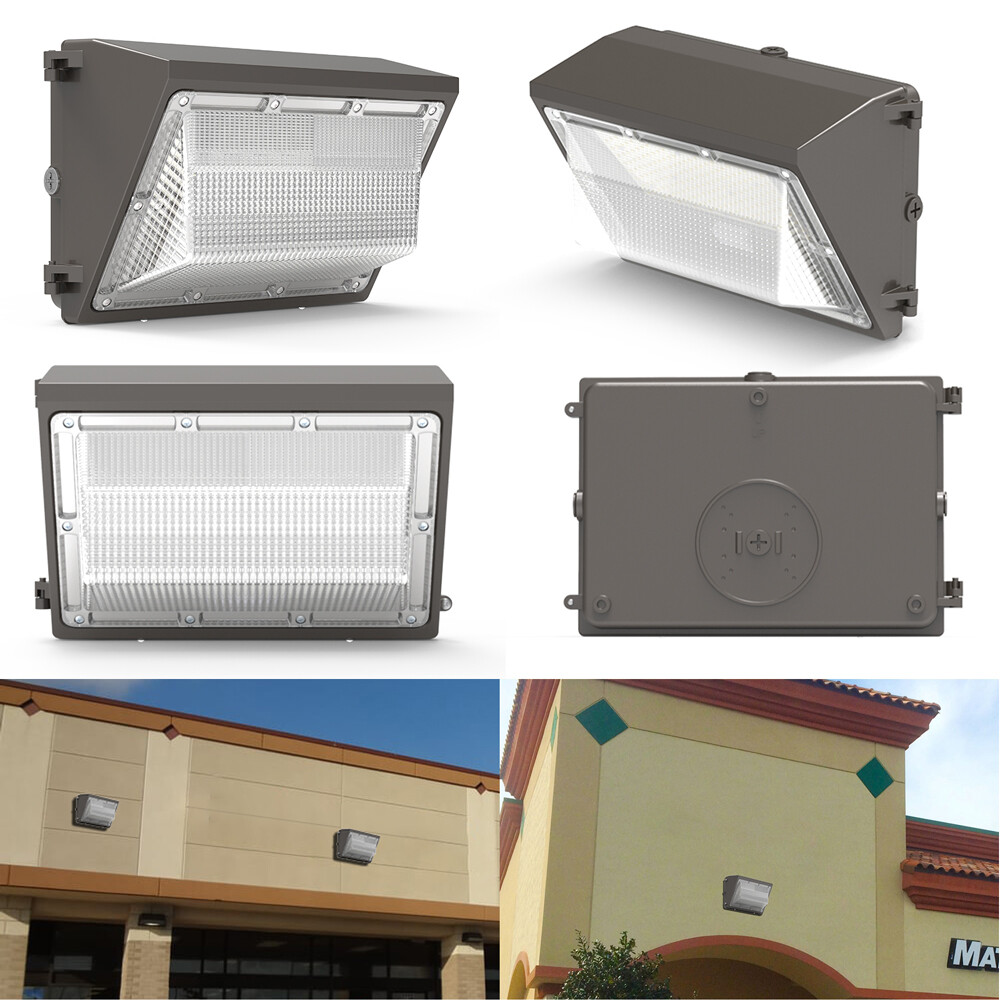 LED Wall Pack Light 120W Commercial Industrial Outdoor Security Fixture 5000K