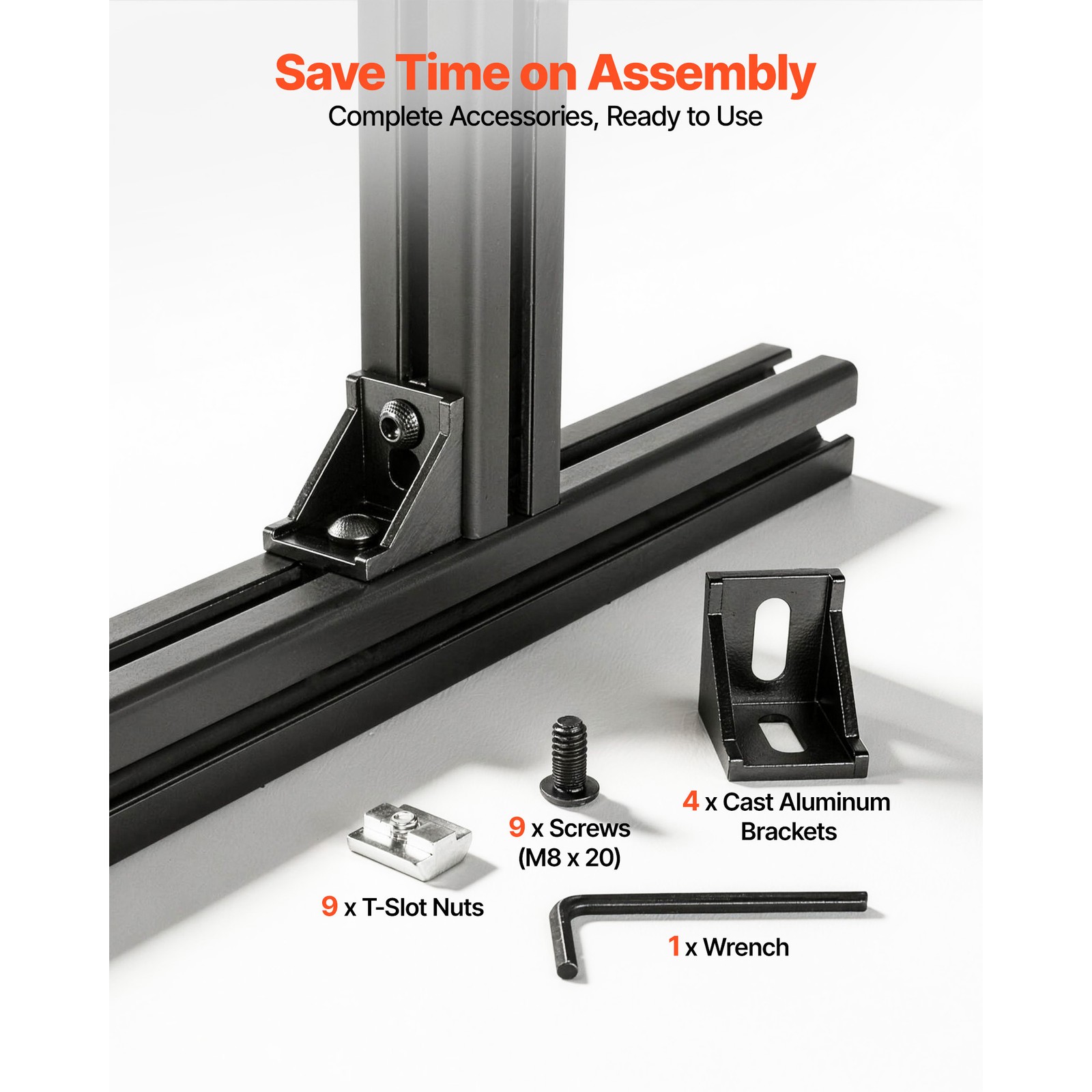 Uimoso 4PCS 4040 Aluminum Extrusion 78.74″ 2000 mm T Slot Anodized Linear Rail