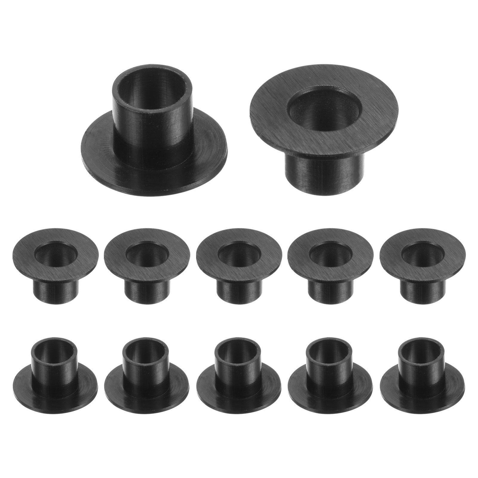 12pcs Flanged Sleeve Bearings ID 9mm x OD 11mm x Length 11.1mm Black