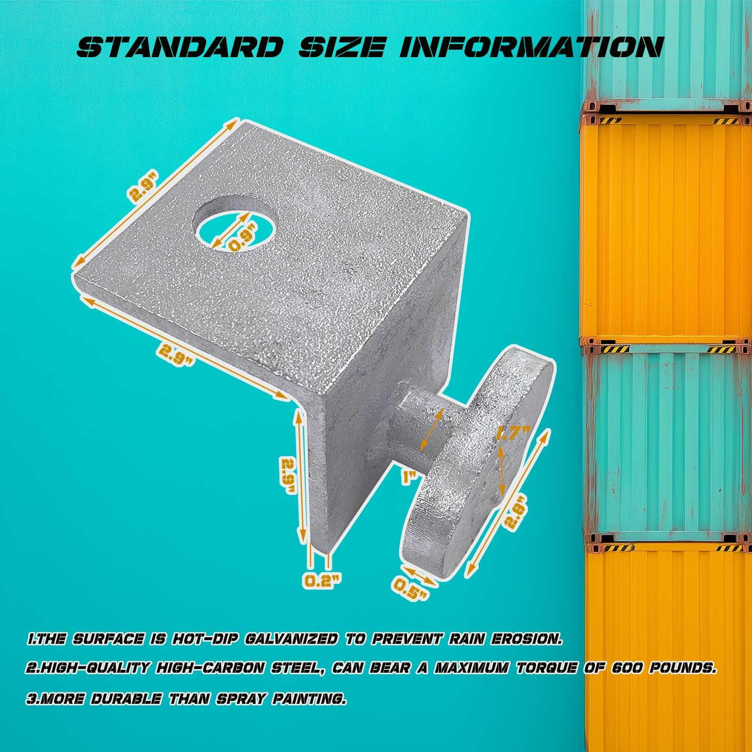 4 Pack Shipping Container Anchors Hot Dipped Galvanized Steel Shipping Container