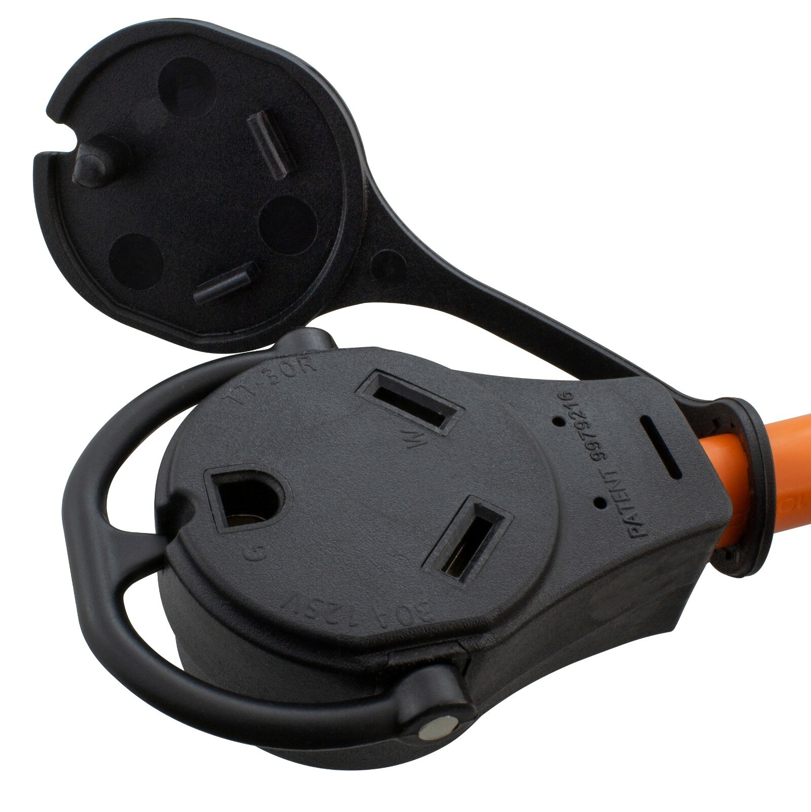 30A Piggy-Back TT-30 Plug to NEMA 5-20 Household Connector Adapter by AC WORKS®