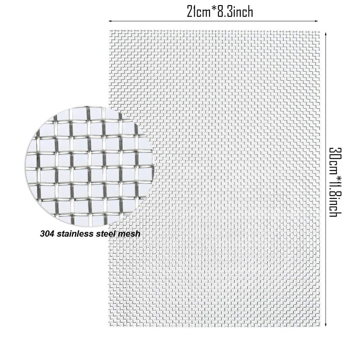 4 Pack 5 Stainless Steel Mesh, 12×8 Inch Wire Mesh Sheets for DIY Sliver