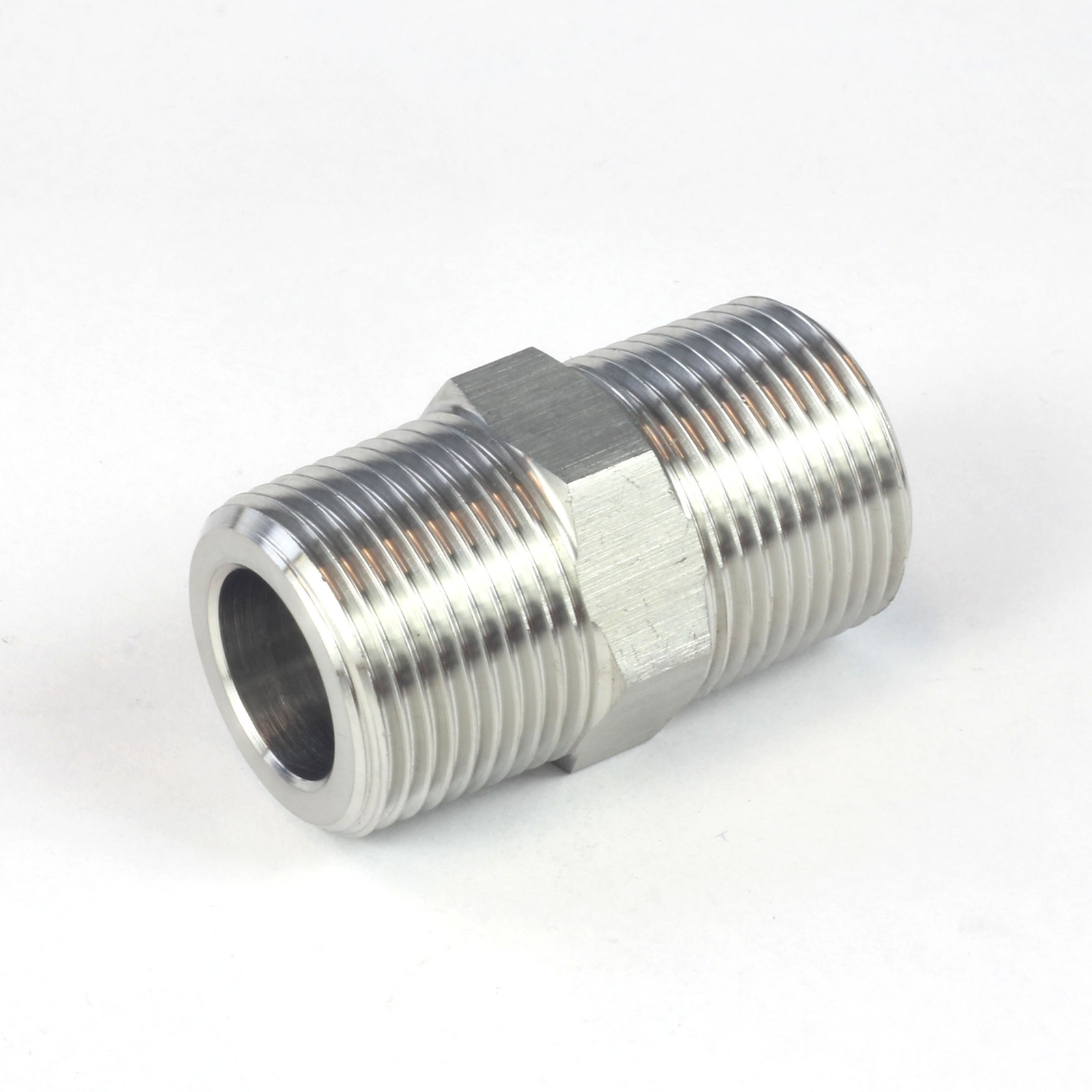 3/4″ NPT Male x 3/4″ NPT Male Hex Nipple Pipe Adapter Stainless Steel 304
