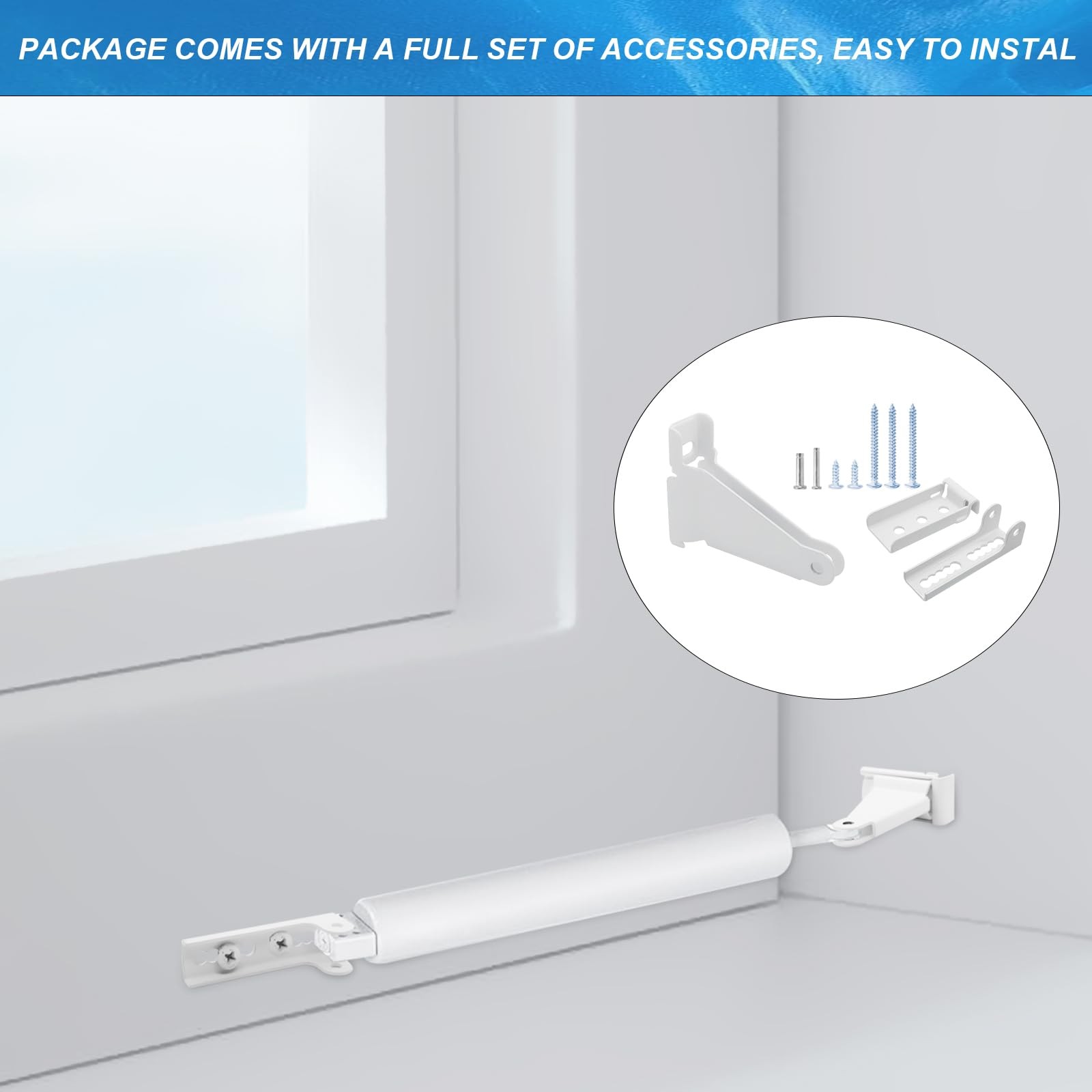 Storm Door Closer Bracket in White Color for Larson Pella Anderson emco