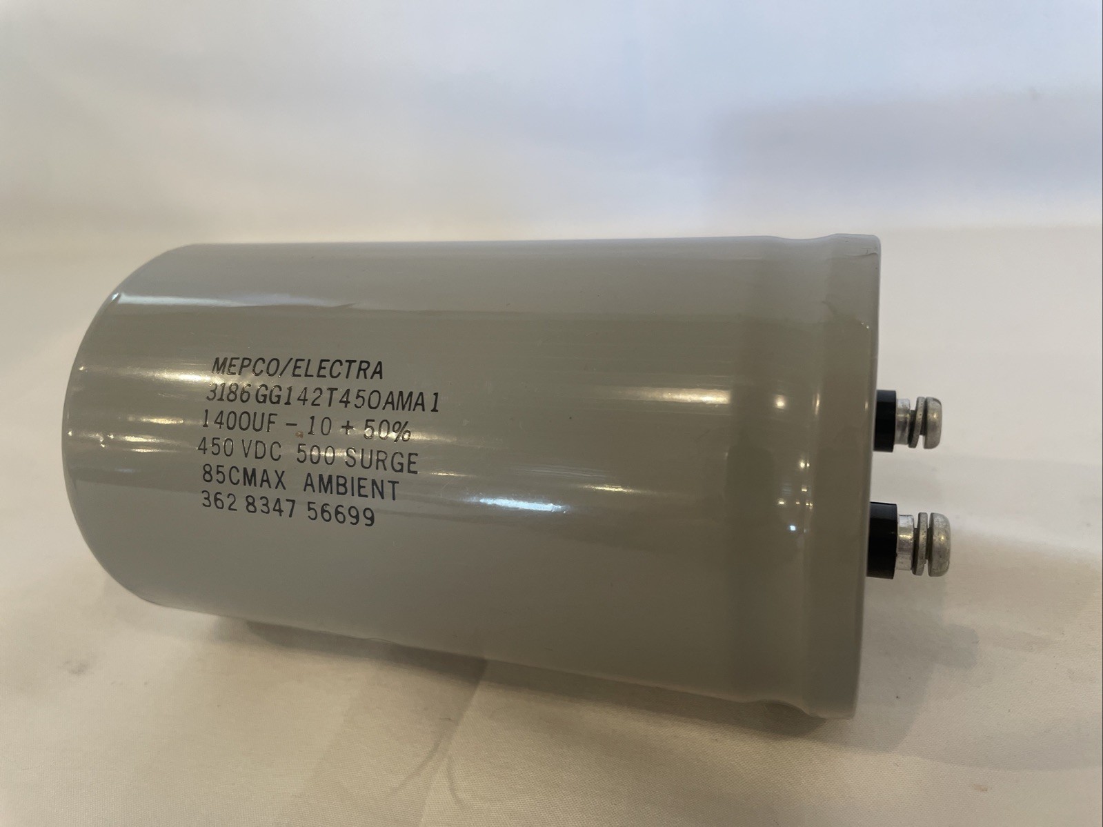 MEPCO ELECTRA CAPACITOR 3186GG142T450AMA1 450 VDC 500 SURGE 1400UF-10+50%