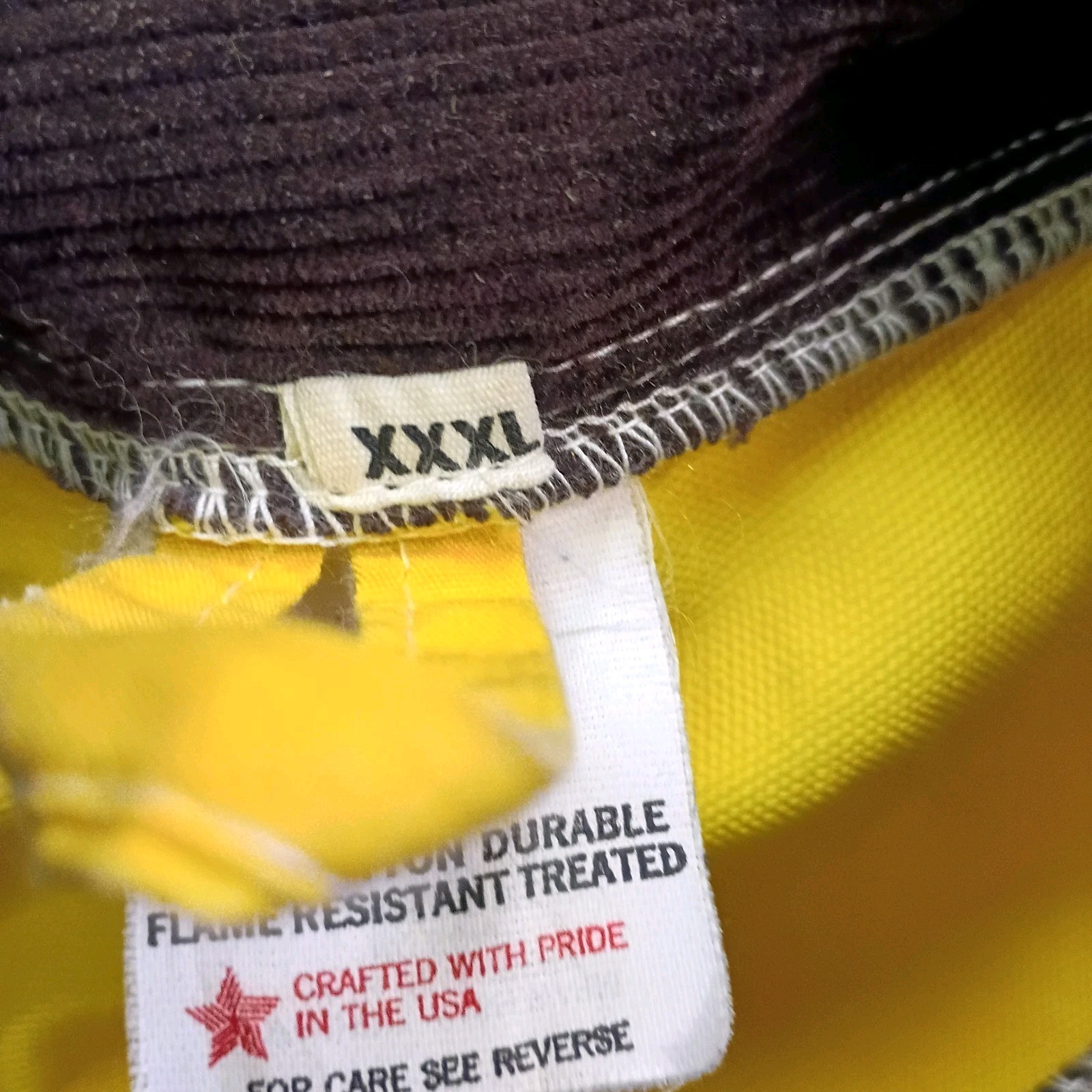 XXXL 3XL Wildland Firefighter Flame Resistant Jacket Yellow PGI Used USA 31 x 28
