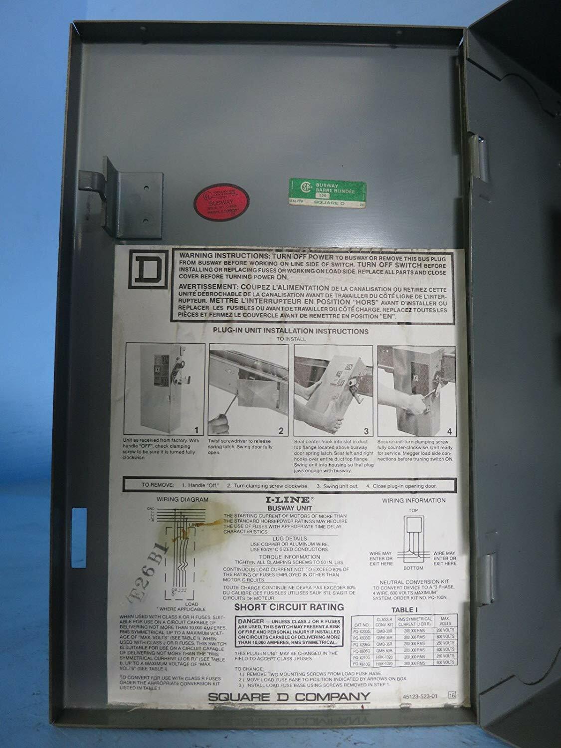 Floor Op Disconn, 30A, 600V, 3P3Ph, 3G W, Pq